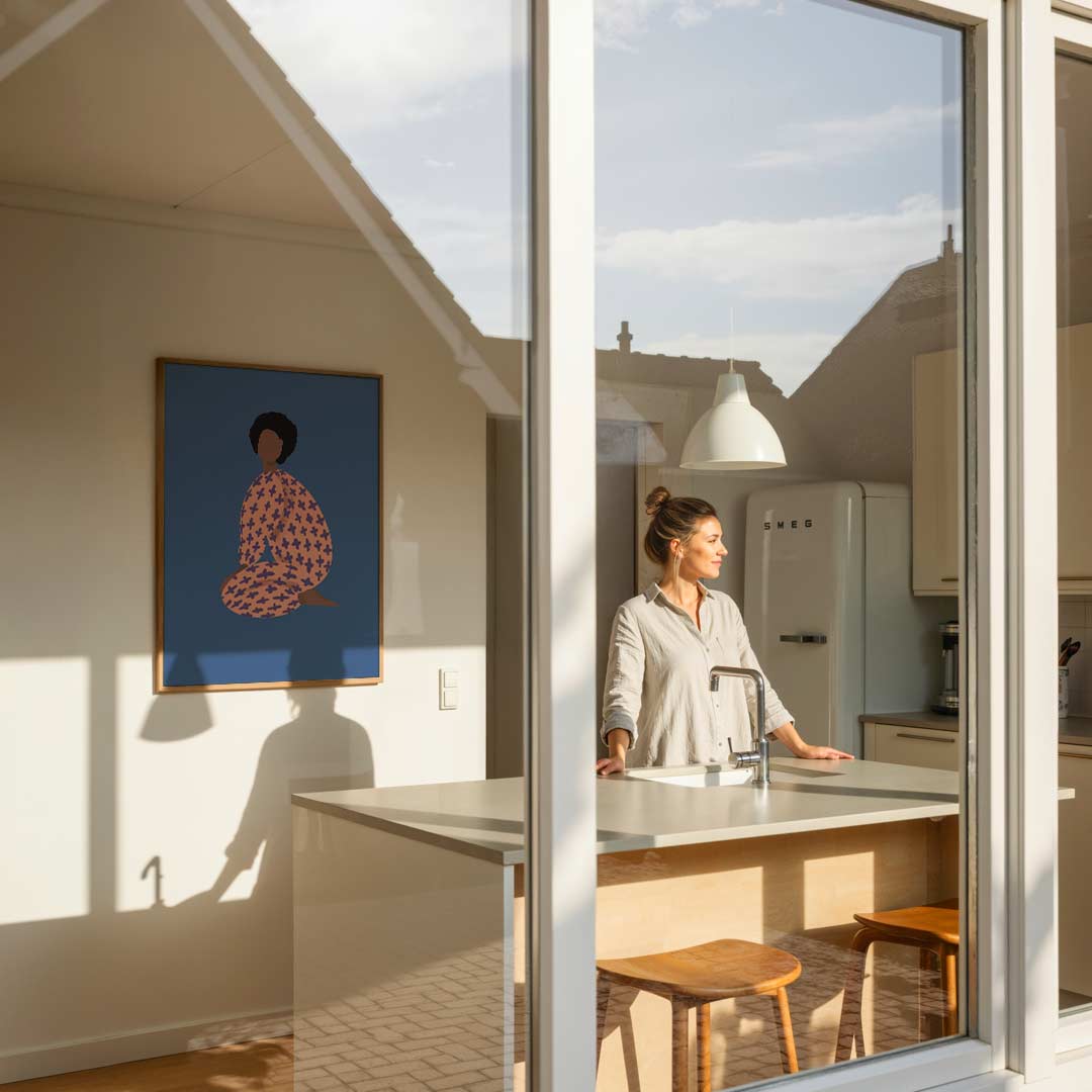 Moderne Dames Silhouet – eigentijdse wandkunst als portret poster