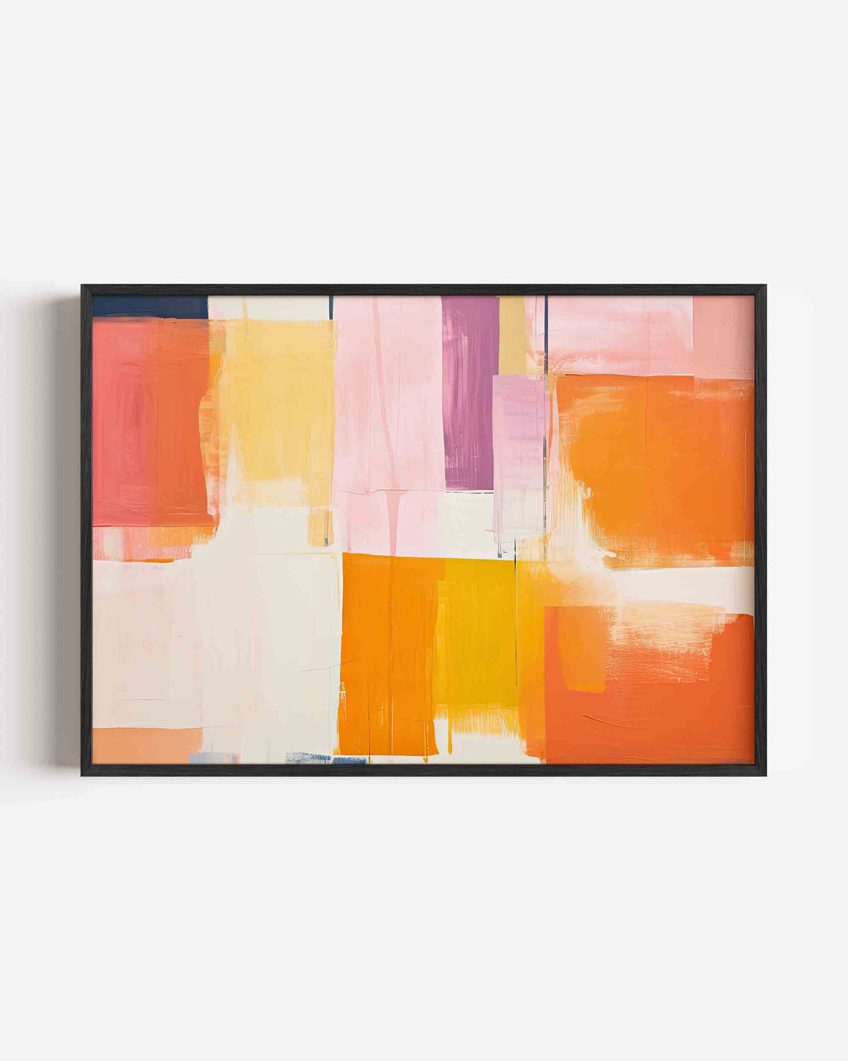 Abstracte kleurrijke vlakken – kleurrijke abstracte landscape poster als wanddecoratie