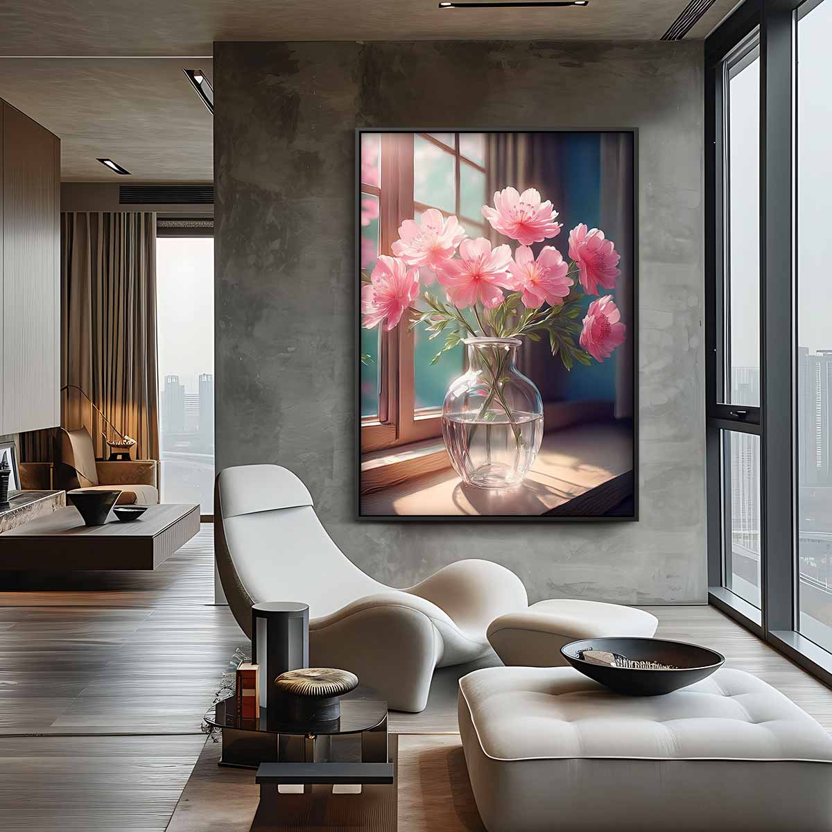 Bloemen in de Schijn van het Zonlicht – canvas kunstwerk als wanddecoratie