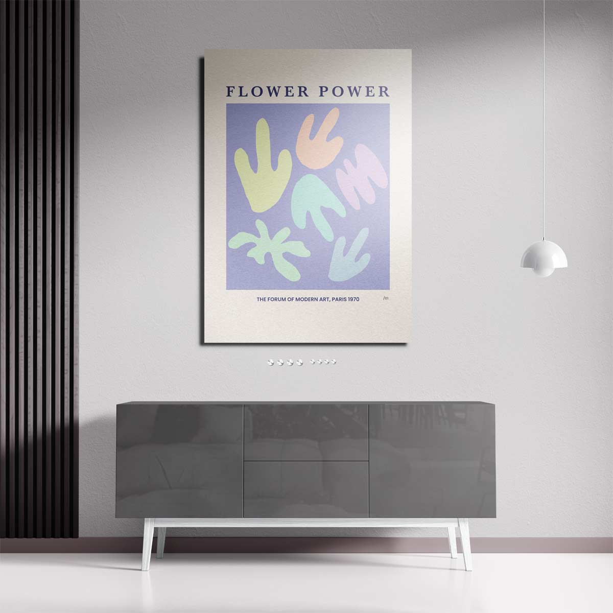 Flower Power Poster – plexiglas kunstwerk als wanddecoratie