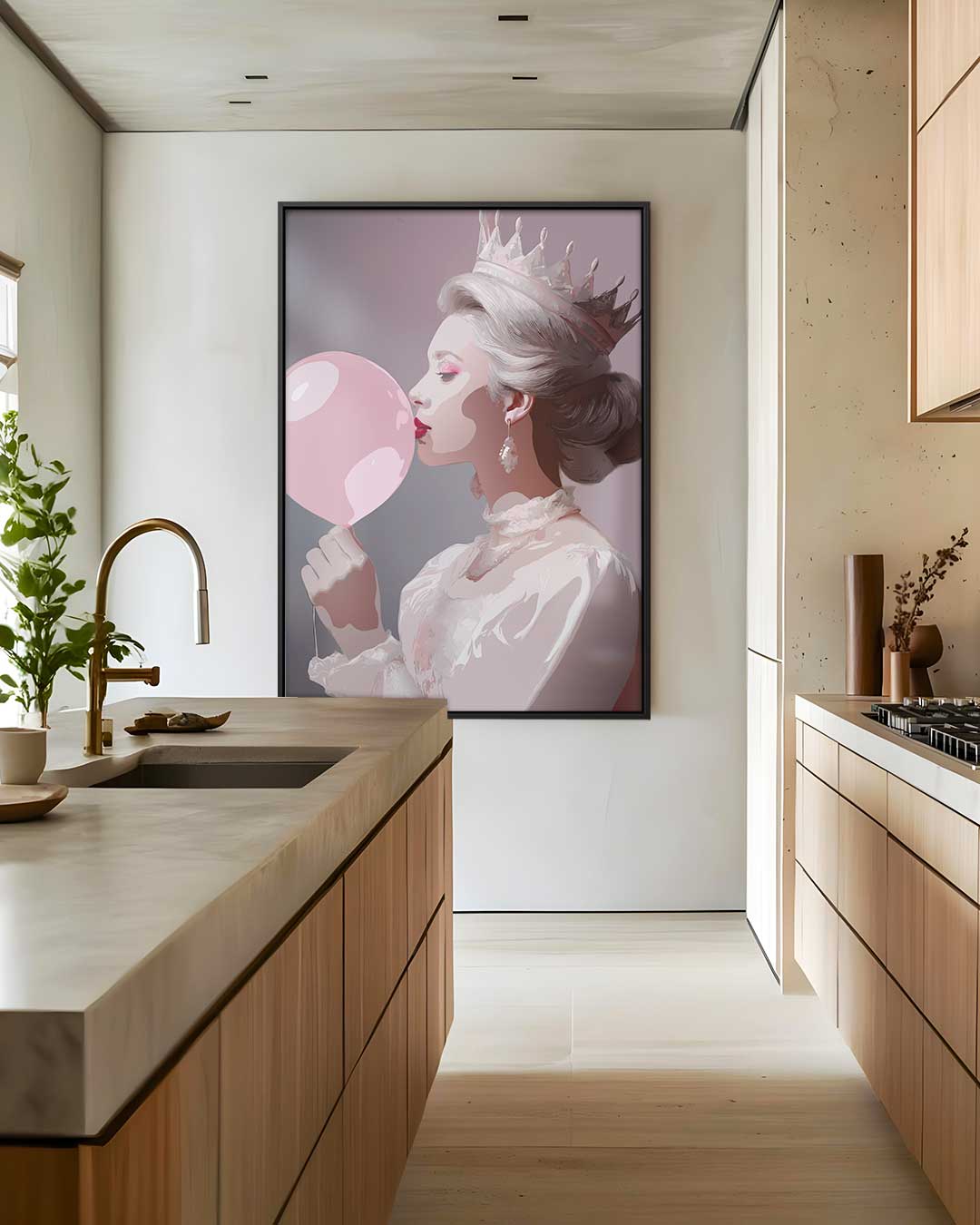 Koninklijke Bubbels – dibond wanddecoratie in staand formaat