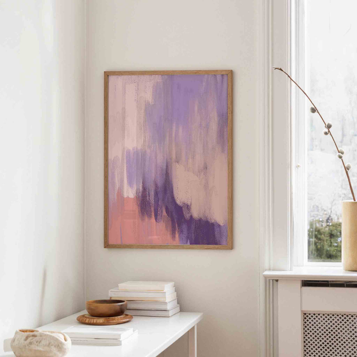 Abstracte paarse – staande hedendaagse wanddecoratie van WallArtistic