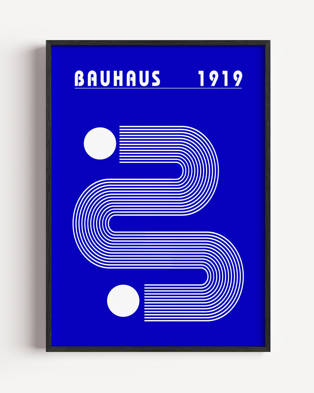 Lijnen en vlakken – staande Bauhaus poster als wanddecoratie