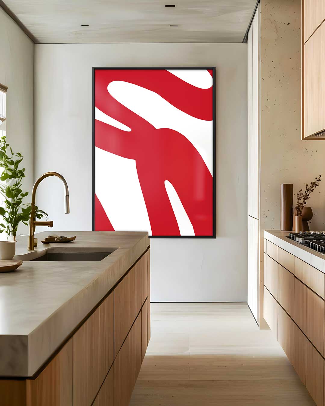 Vurig Abstract – dibond wanddecoratie in staand formaat