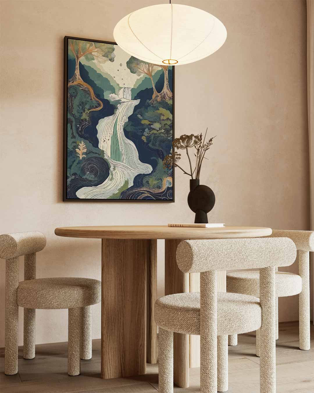 Waterval in het Bos – staand kunstwerk voor modern interieur