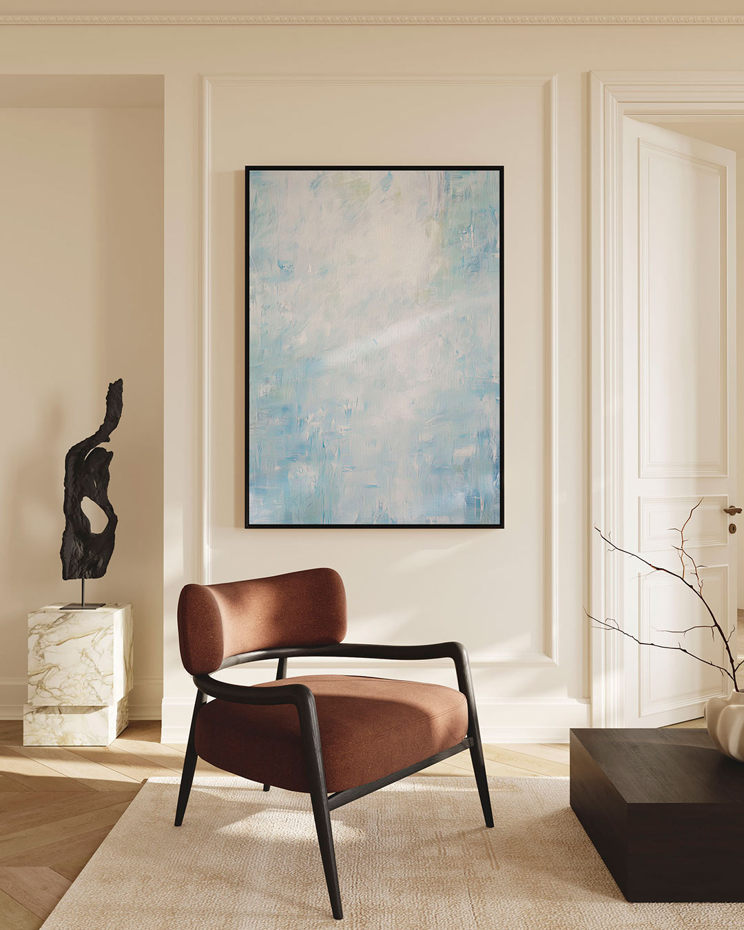Dromerige kleurencompositie – staand wanddecoratie kunstwerk