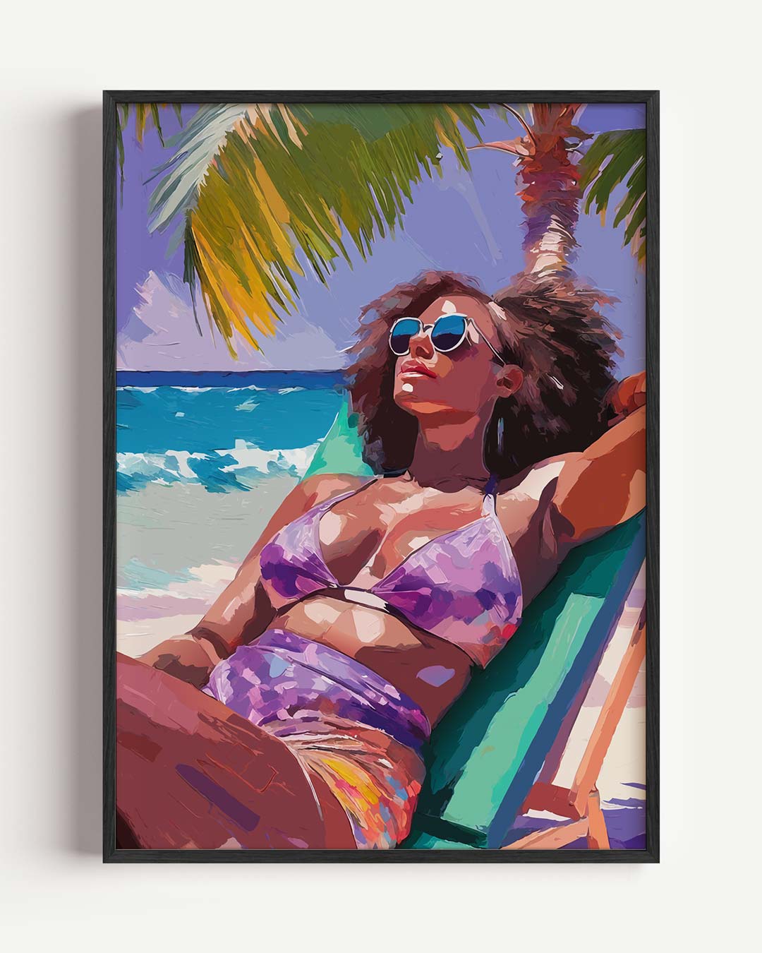 Tropische Zonvakantie – zomer portret poster als wanddecoratie