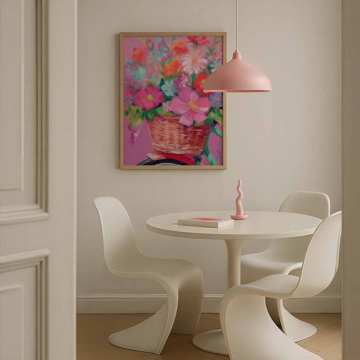 Bloemenfiets – bloemen poster in staand formaat