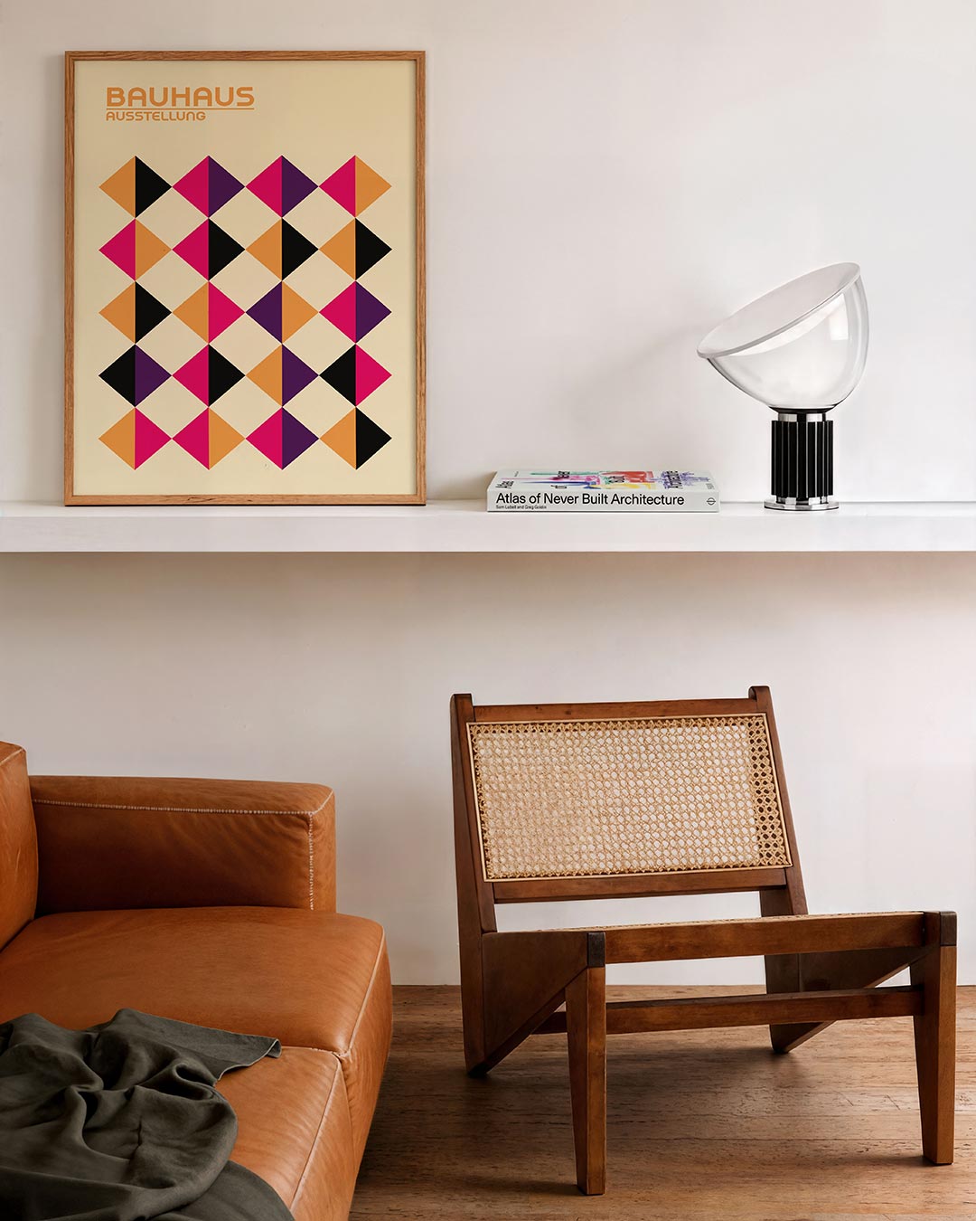Vormritme en kleur – staande Bauhaus poster voor aan de muur