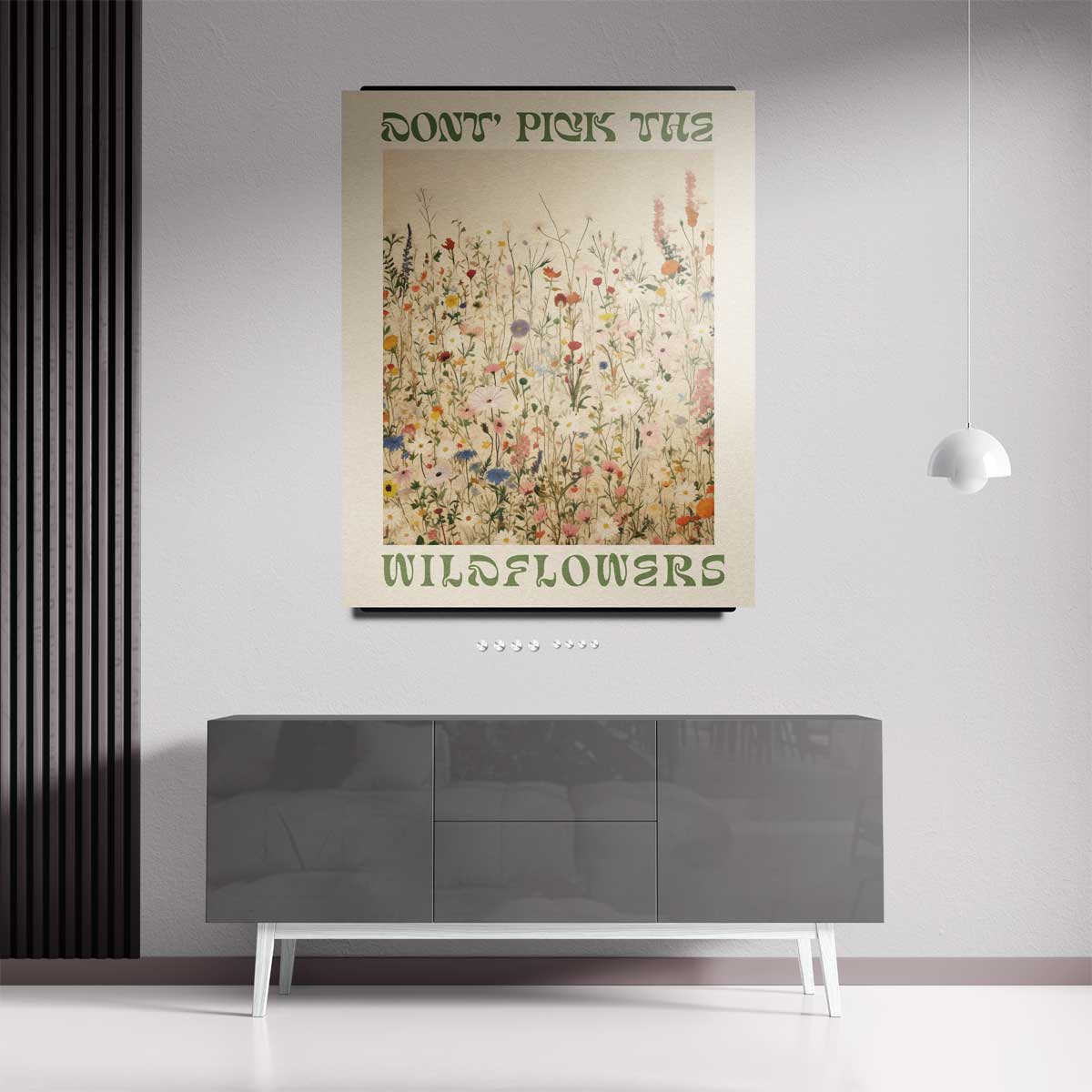 Wilde Bloemen Velden Kunstprint – staand kunstwerk voor modern interieur