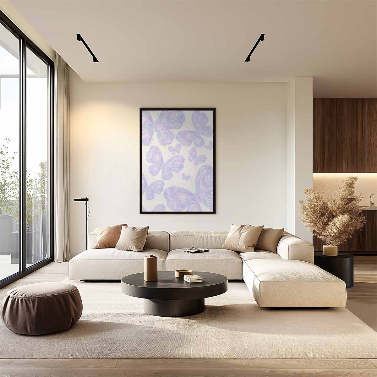 Dromerige Vlinderpracht – staand kunstwerk voor modern interieur