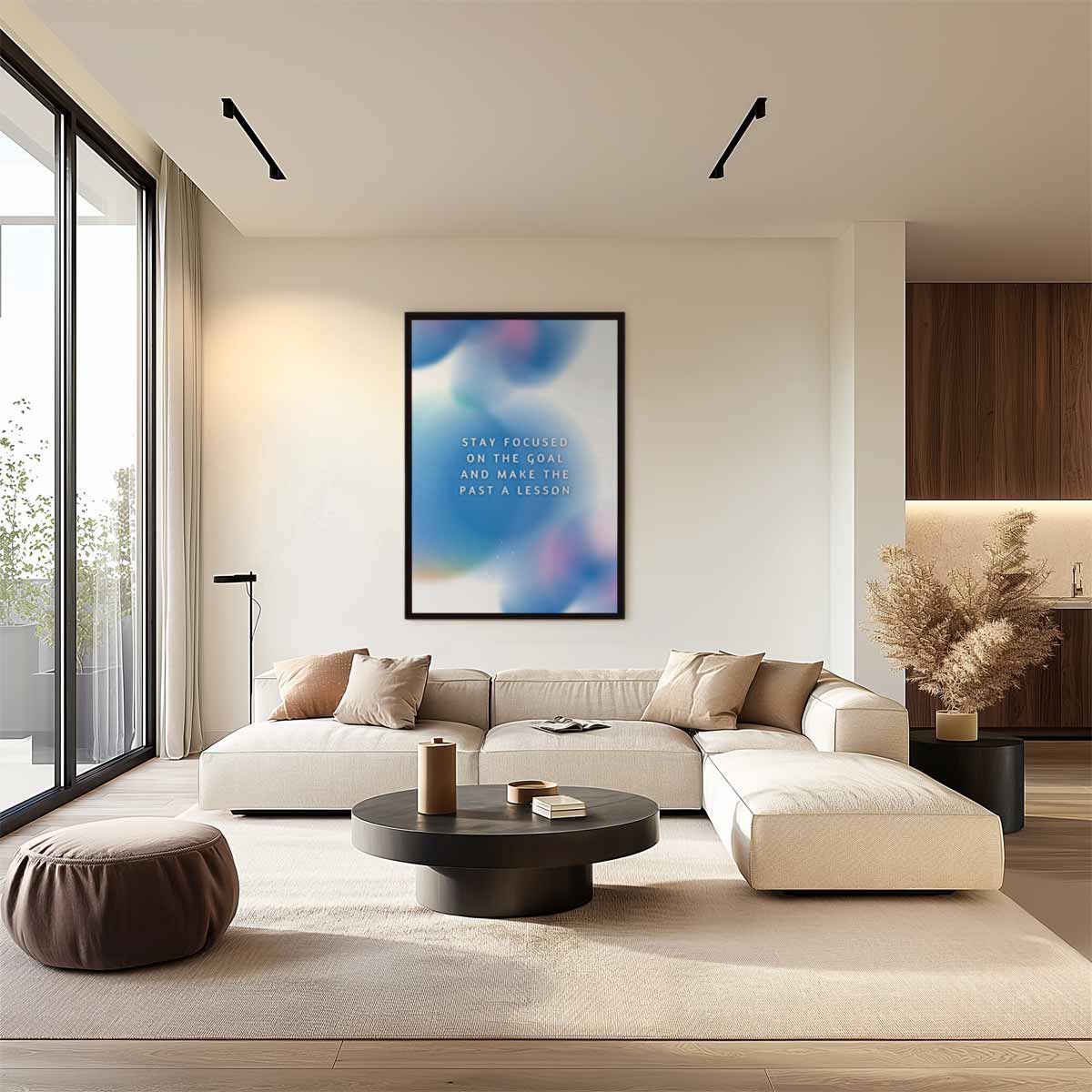Stay Focused on the Goal – modern portret kunstwerk van WallArtistic
