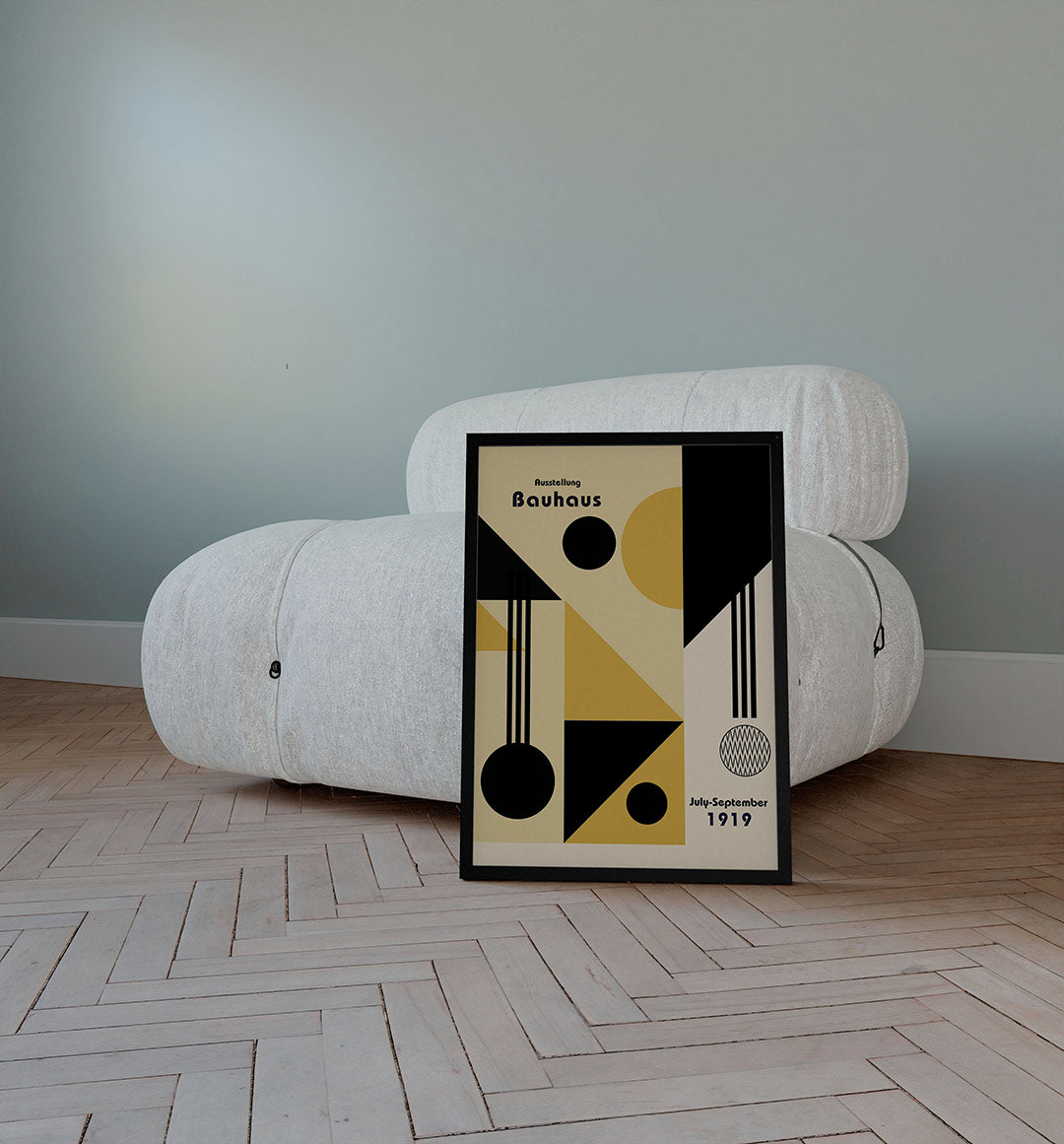 Vorm en balans – staande Bauhaus poster voor aan de muur
