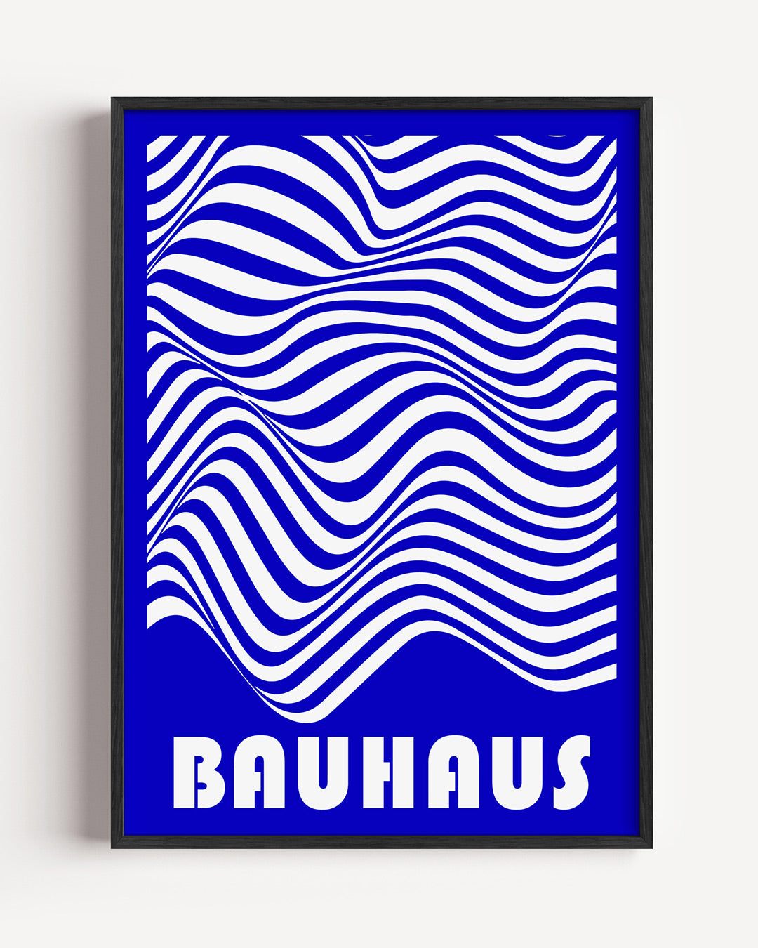 Golvend lijnenspel – staande Bauhaus poster als wanddecoratie