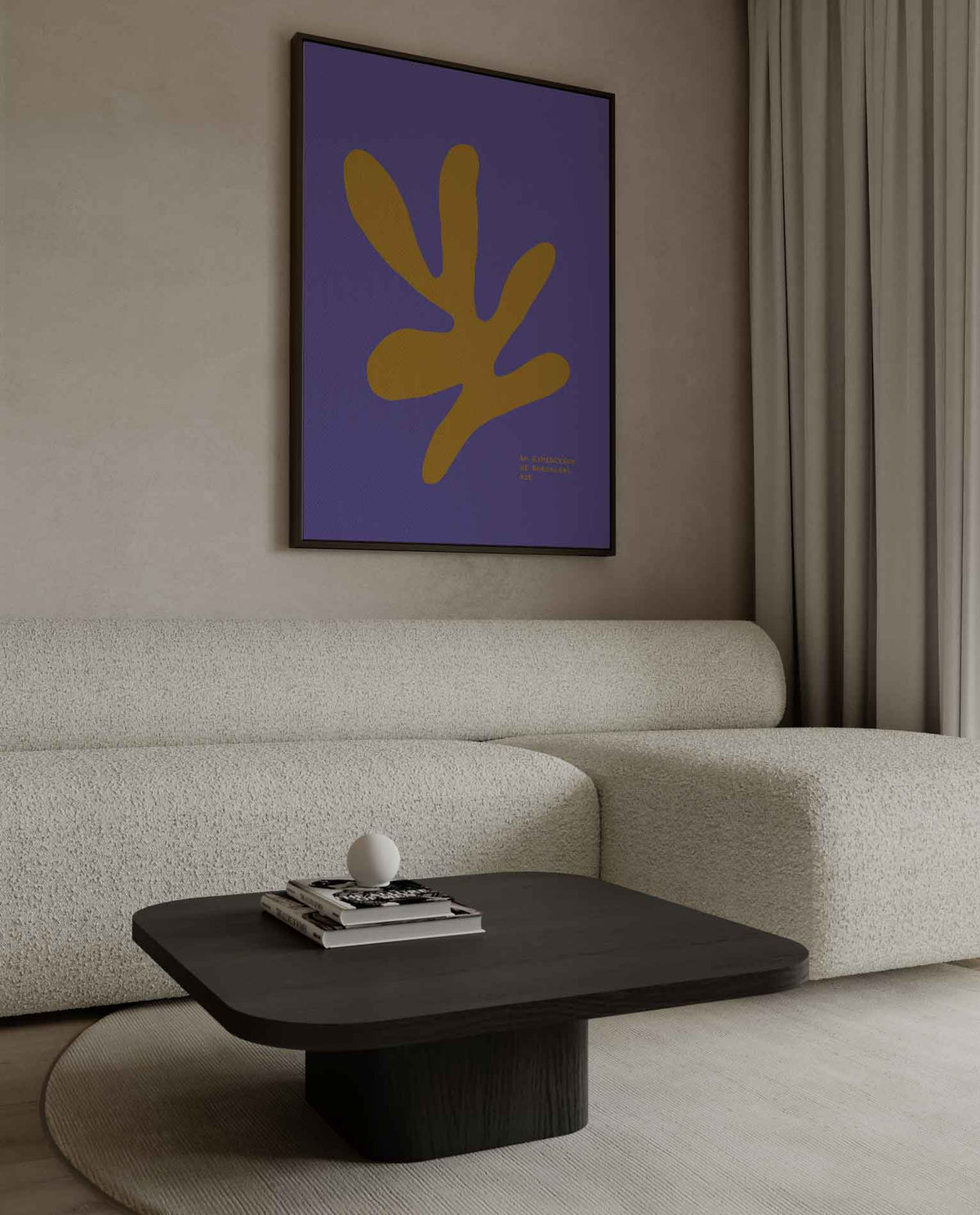 Abstracte Botanische Vormen – dibond kunstwerk als wanddecoratie