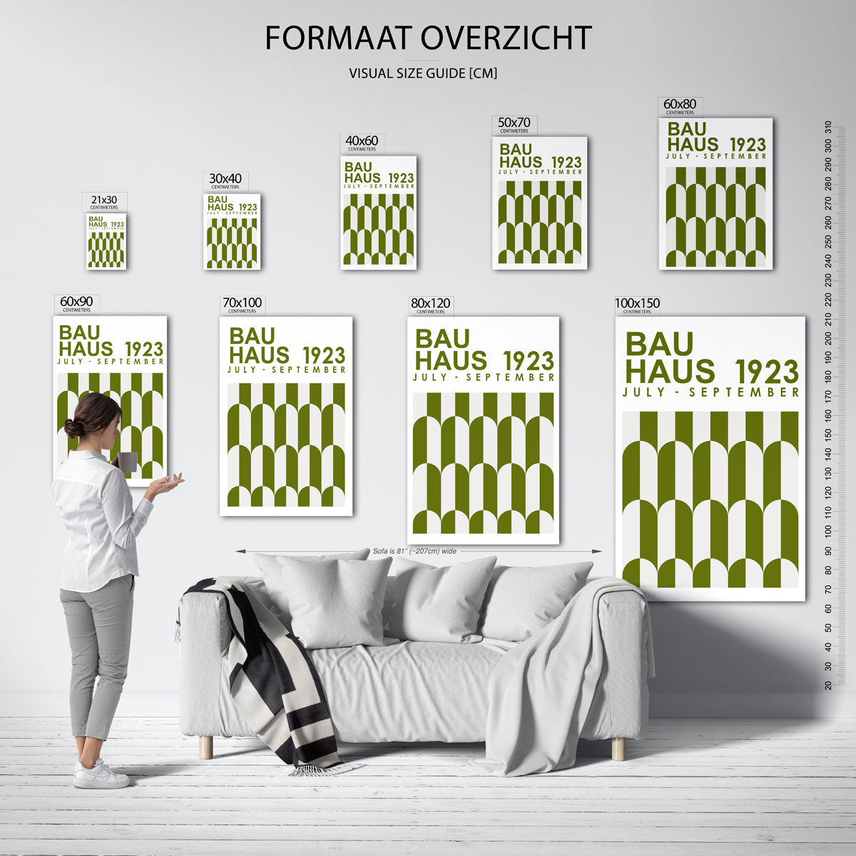 Vormritme en kleur – Bauhaus poster als moderne geometrische wanddecoratie