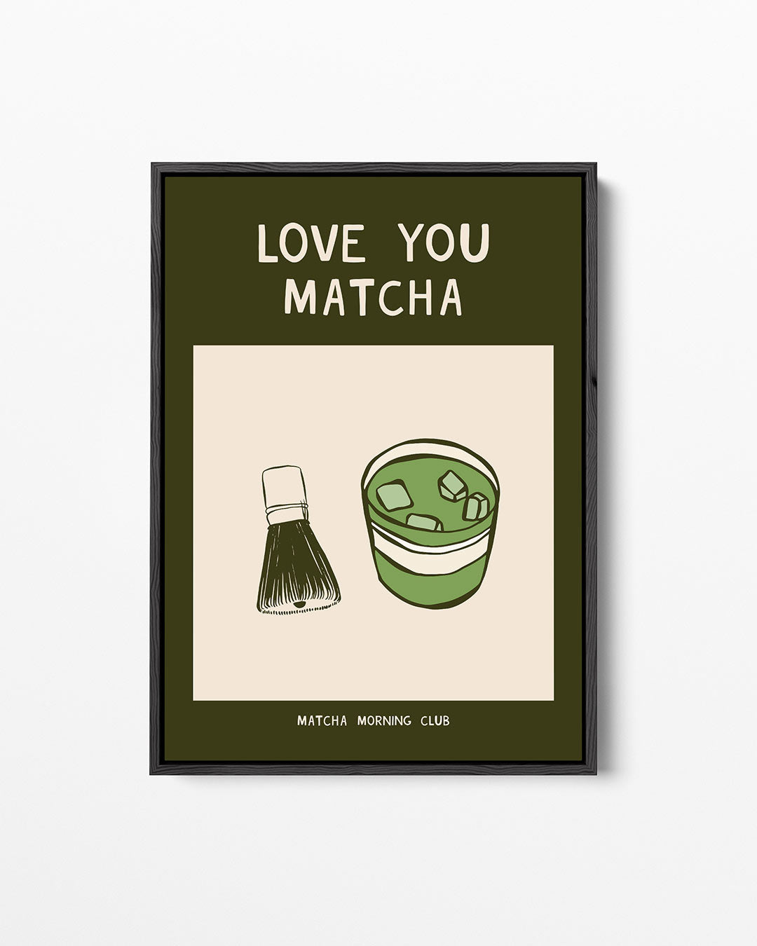 Matcha illustratie – staand wanddecoratie kunstwerk