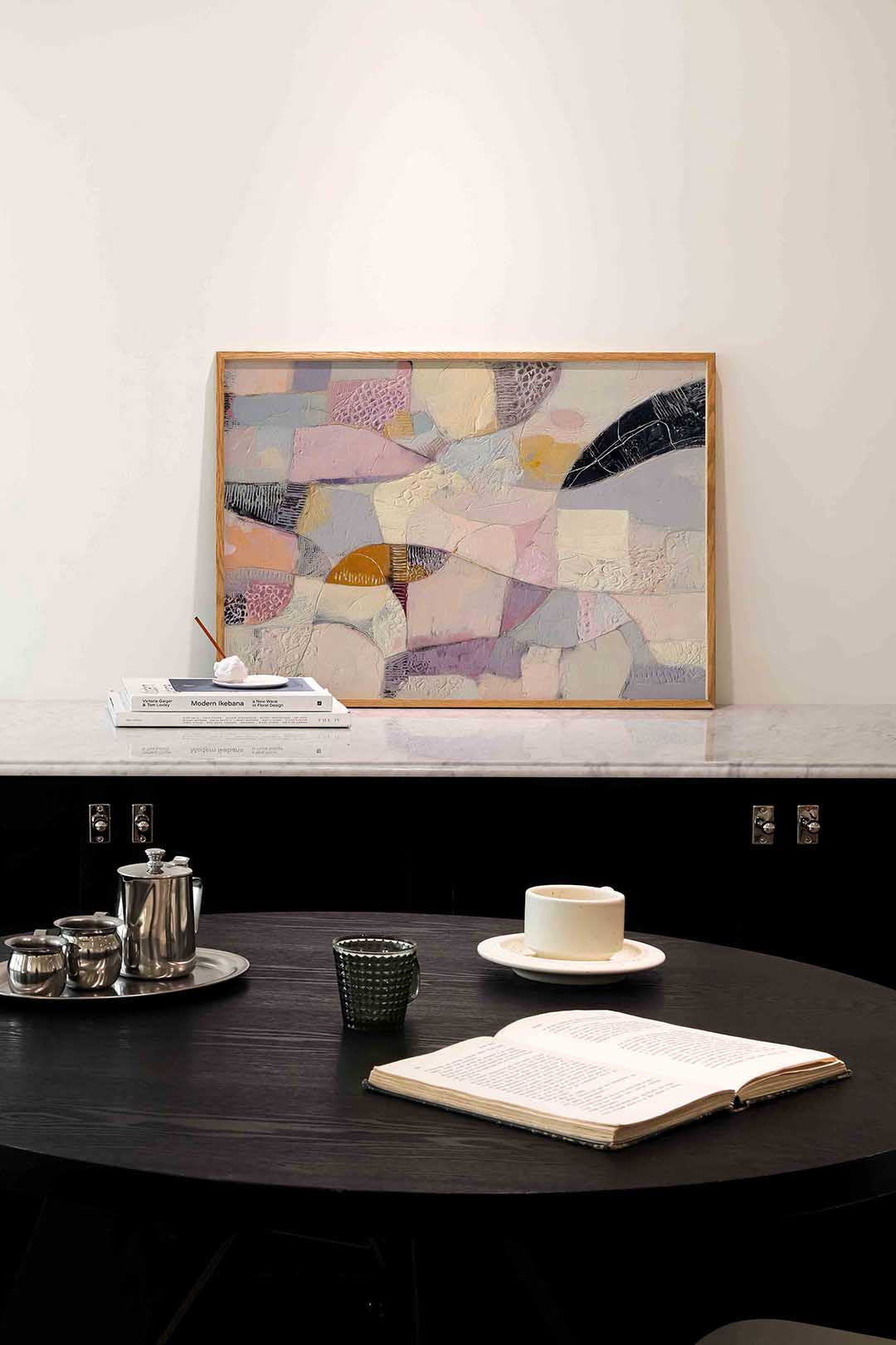 Abstracte vormen – abstracte poster in liggend formaat