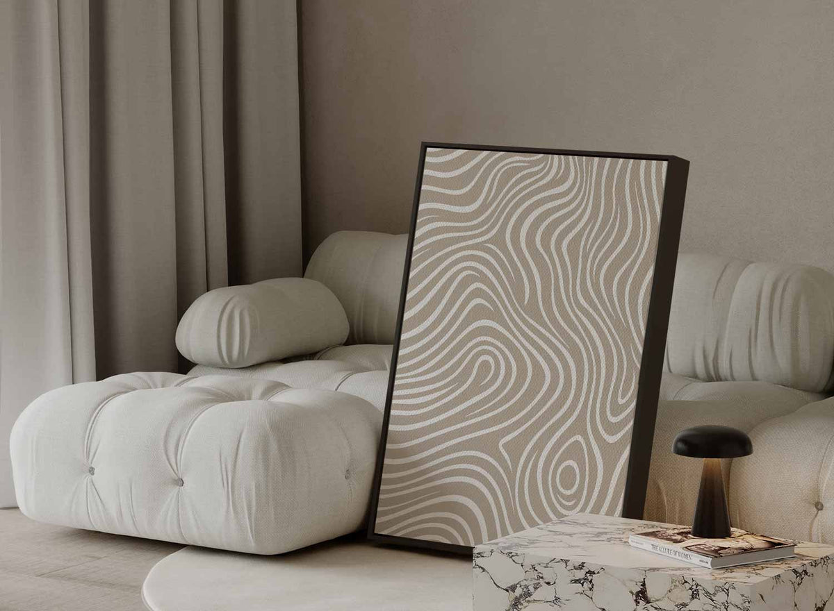 Houten Spiralen Wanddecor – staande wandkunst voor woonkamer of interieur