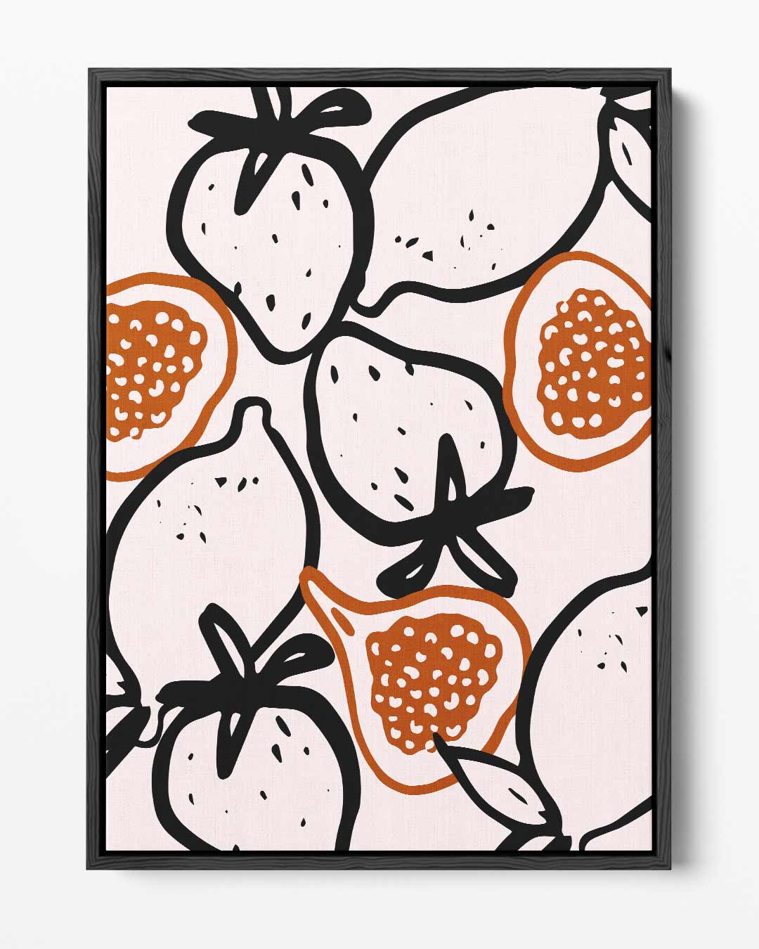Fruitige Lijnen – portret kunstwerk als wanddecoratie