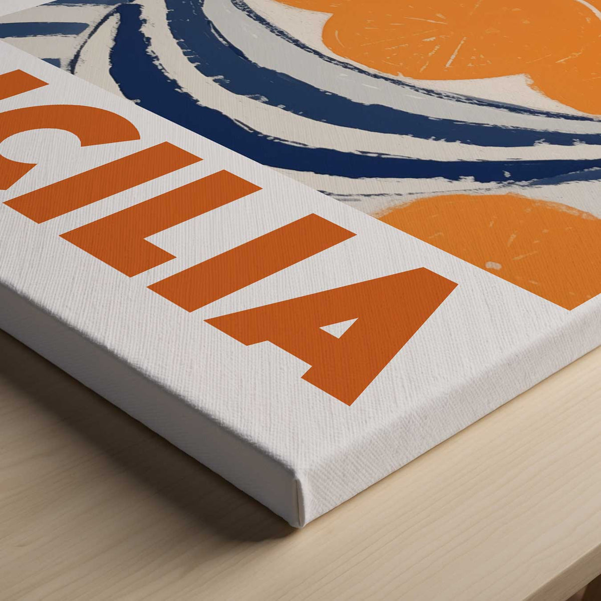 Siciliaanse Sinaasappels in Strepen – canvas kunstwerk als wanddecoratie