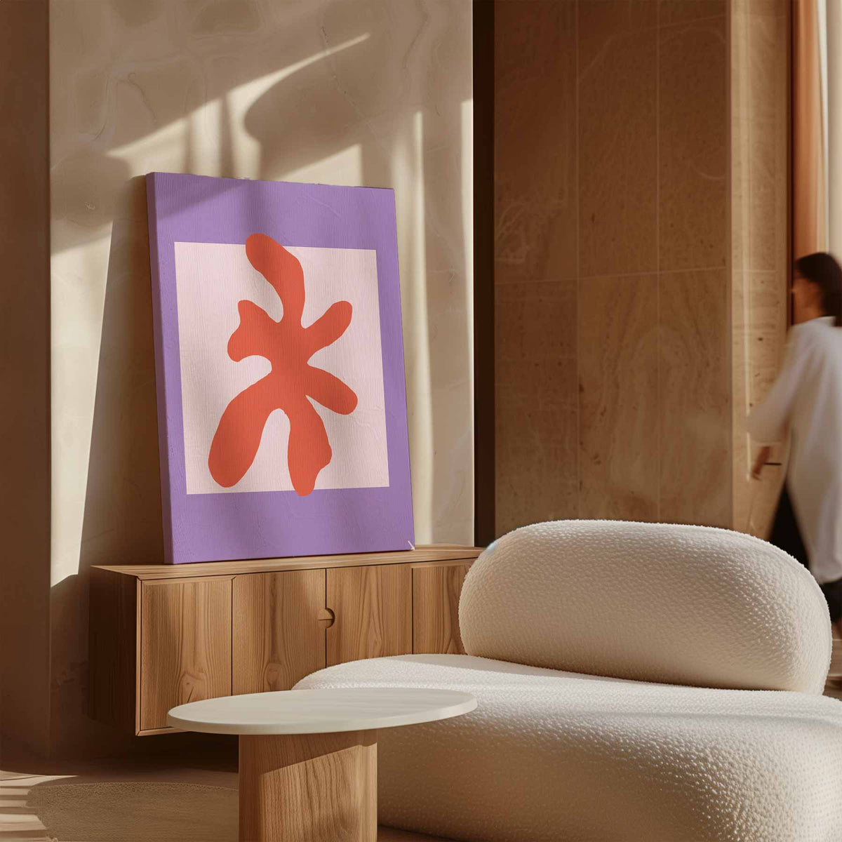 Vrolijk Abstract Design – plexiglas wanddecoratie in portret formaat