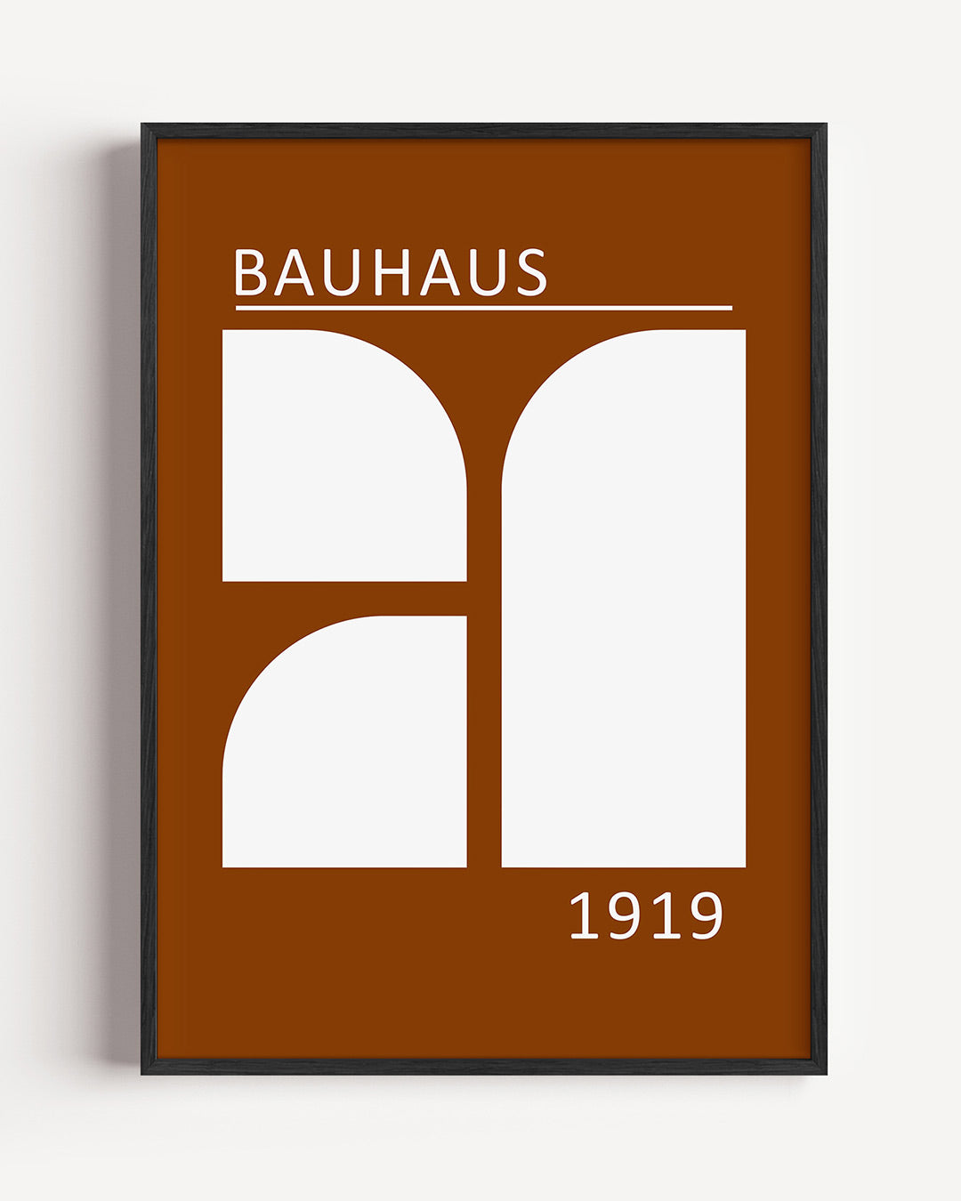 Vorm en balans – staande Bauhaus poster als wanddecoratie