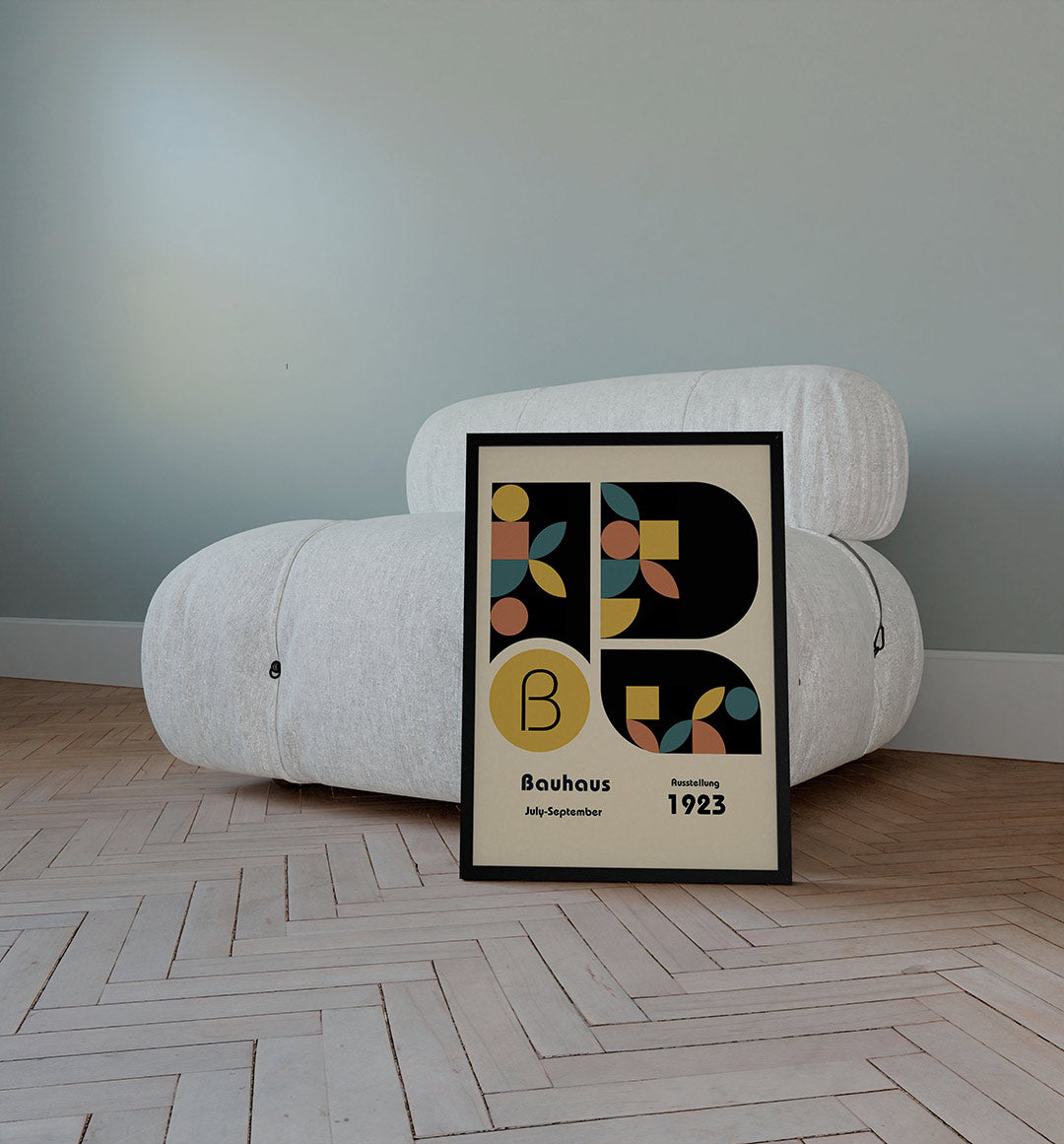 Vorm en kleur – staande Bauhaus poster voor aan de muur