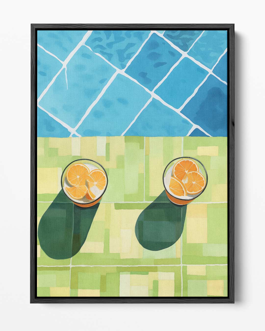 Zomerse Citrusdrankjes – portret kunstwerk als wanddecoratie