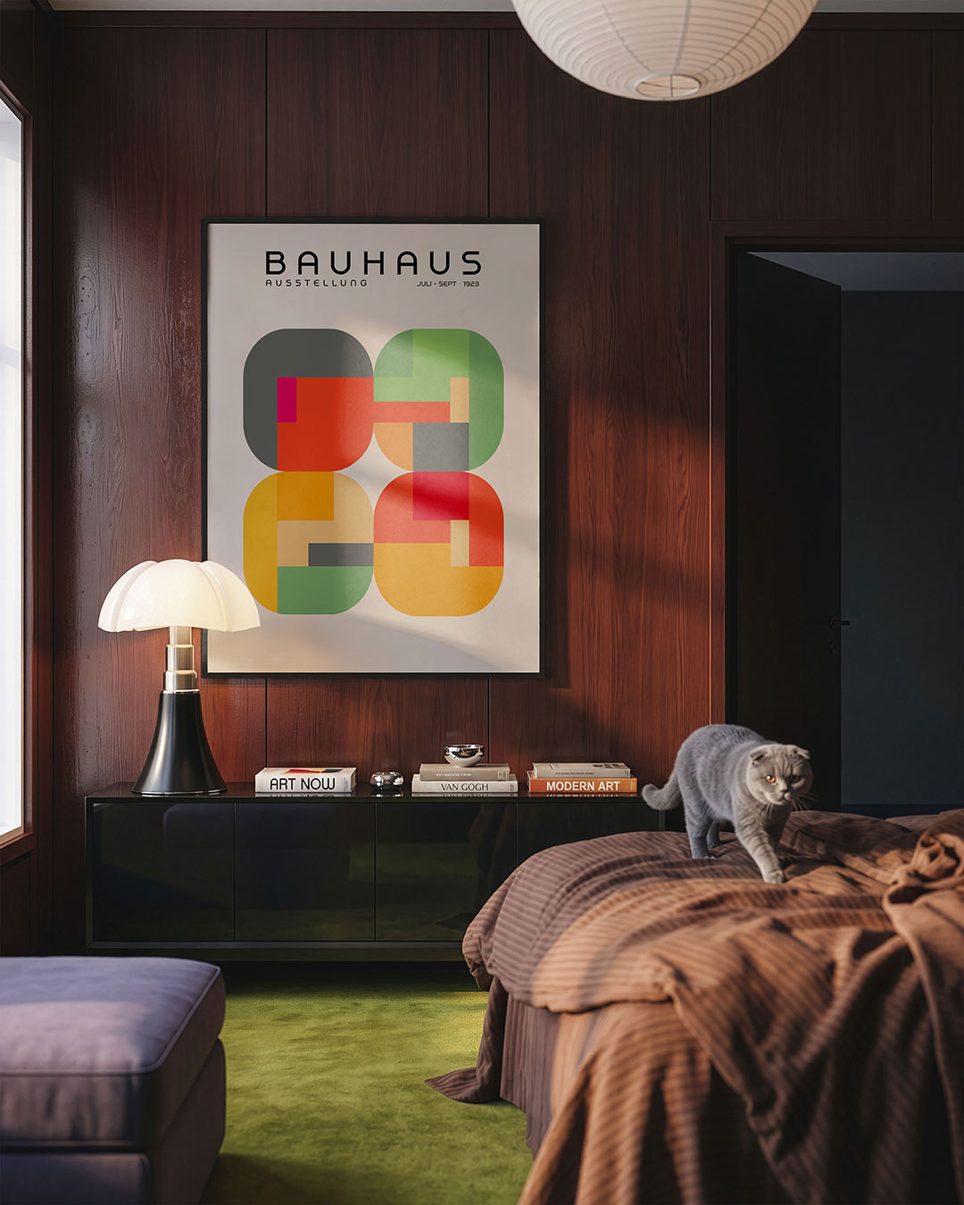 Vorm en kleur – geometrische Bauhaus poster in staand formaat