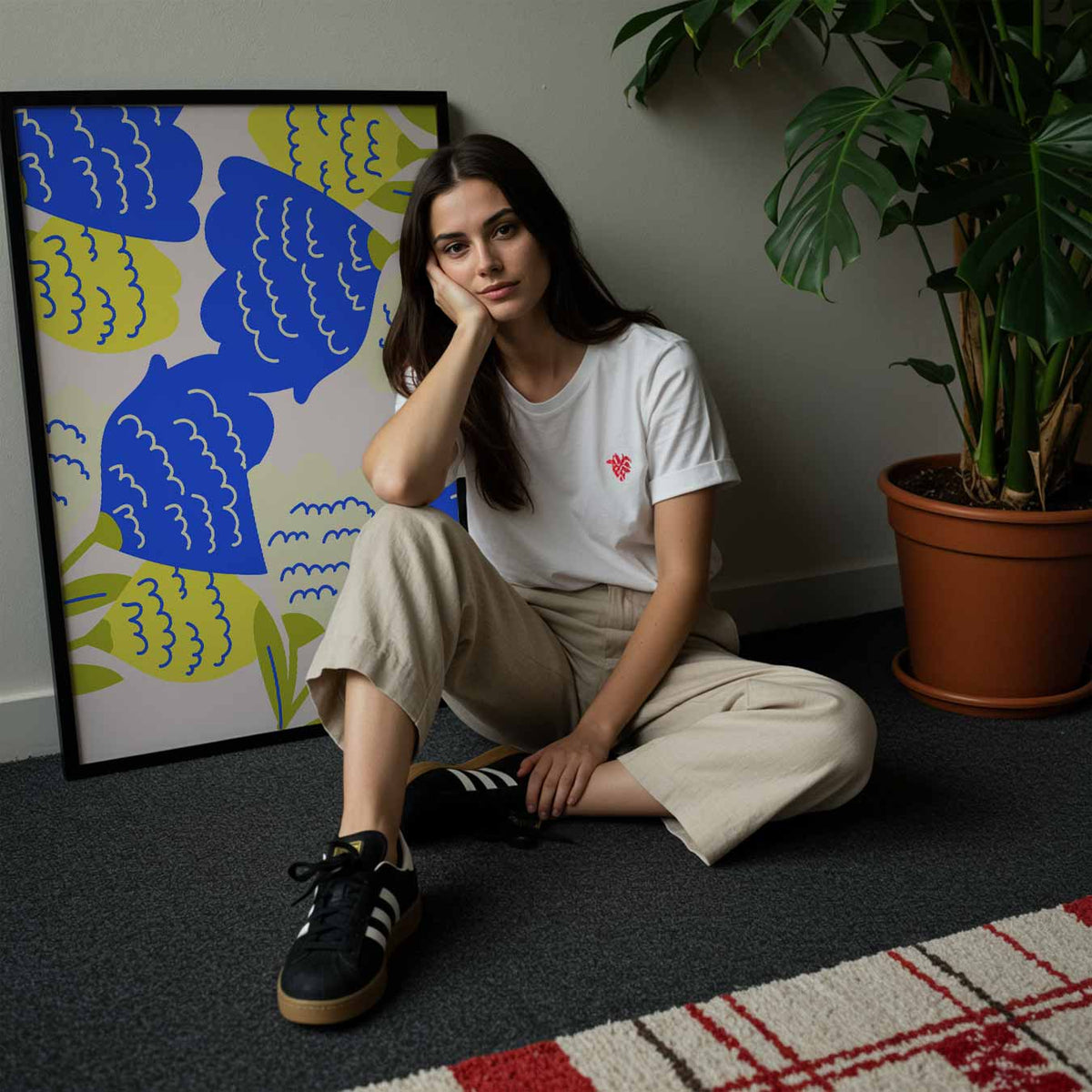 Bloeiende Dromen – staande muurposter met bloemen