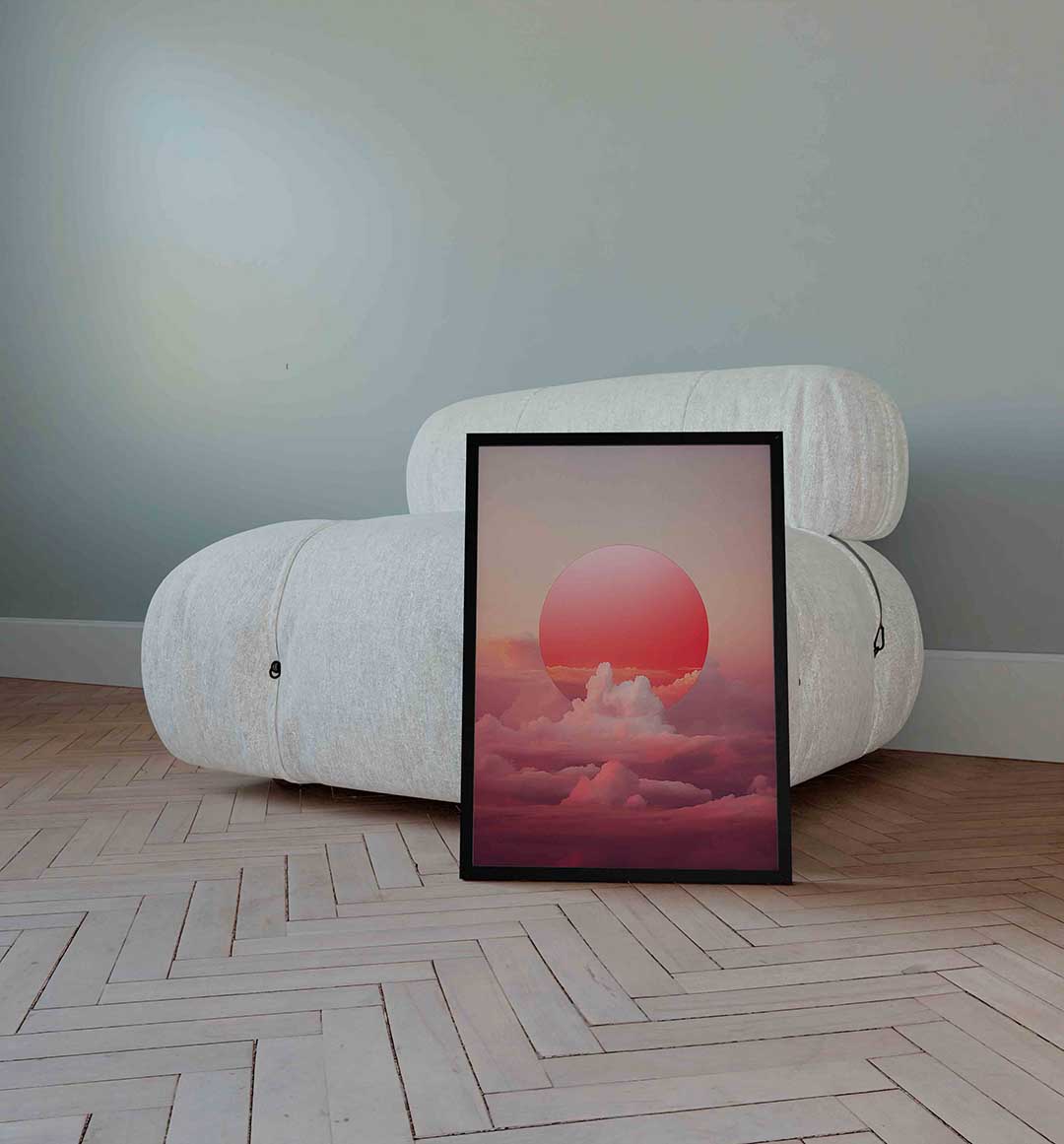 Abstracte – surrealistische wandkunst als portret poster