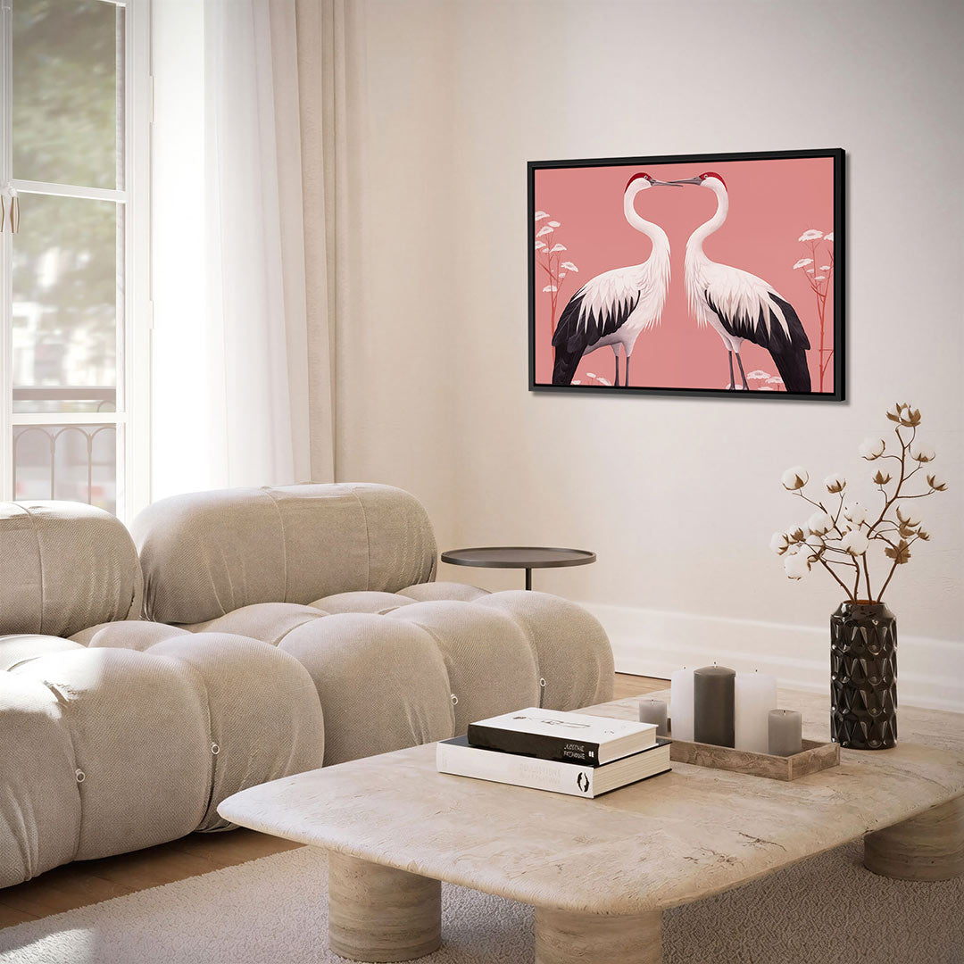 Elegante vogels – alternatieve weergave van het kunstwerk