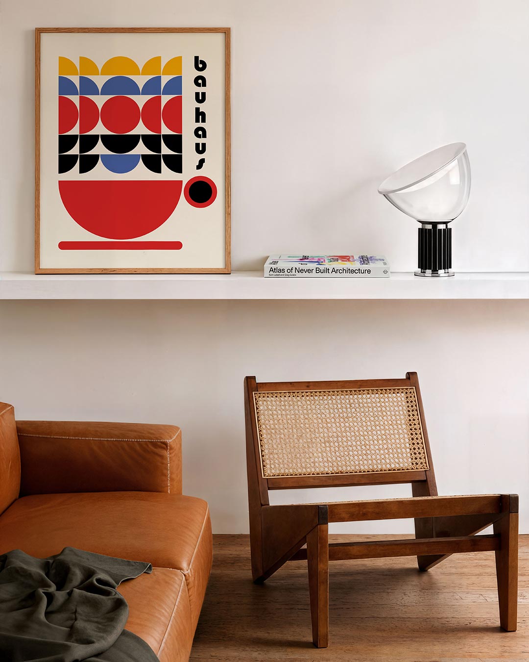 Vormen en vlakken – staande Bauhaus poster voor aan de muur