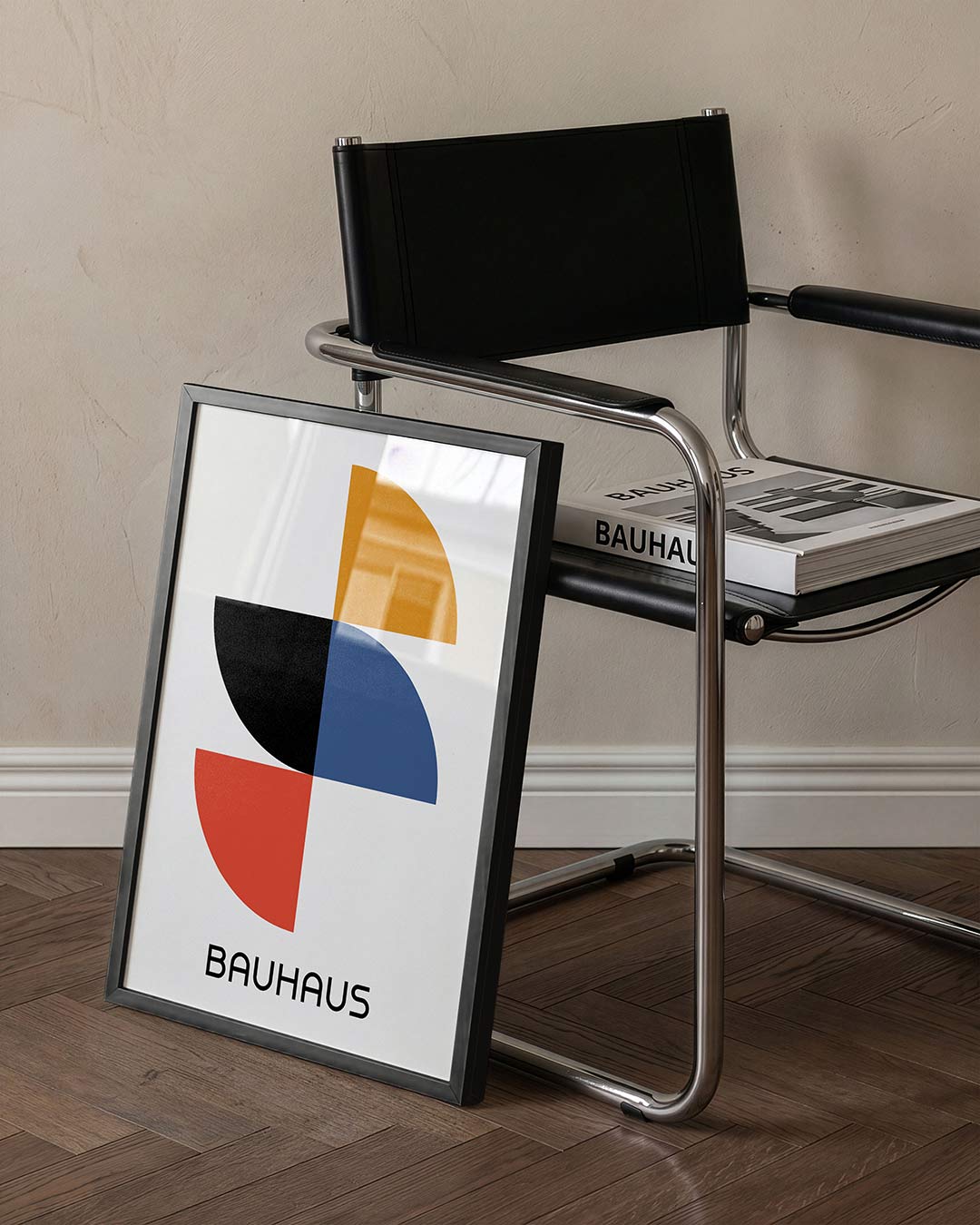 Vormen en vlakken – staande Bauhaus poster voor aan de muur
