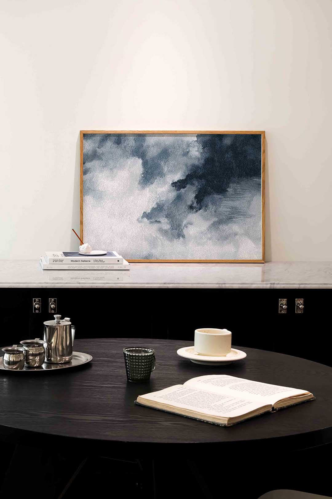 Abstracte wolken – abstracte poster in liggend formaat
