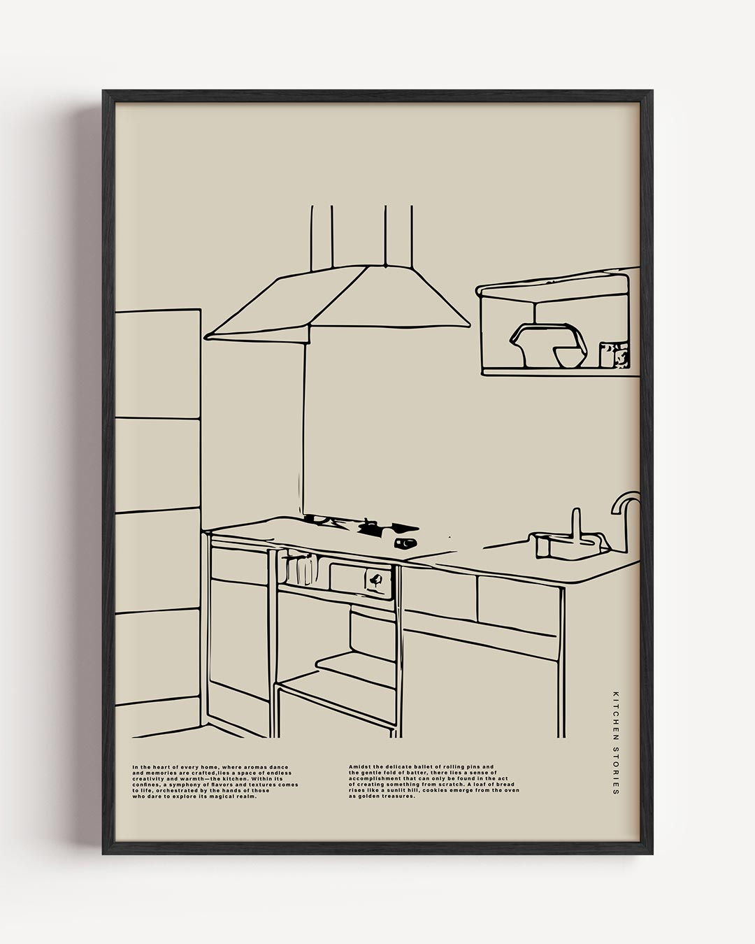 Minimalistische Keukenposters – keuken portret poster als wanddecoratie