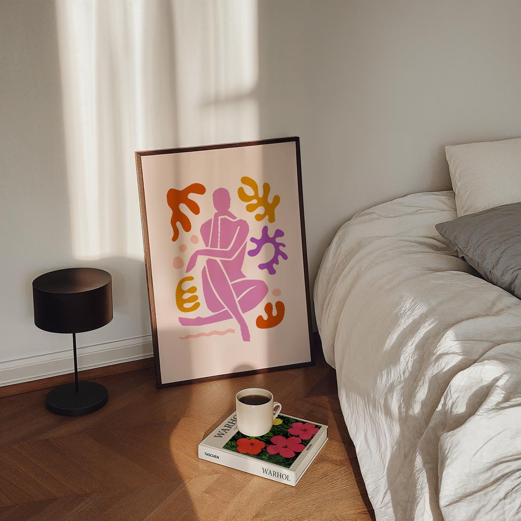 Abstracte Vrouwelijke Kunstposter – staande Popart wanddecoratie van WallArtistic