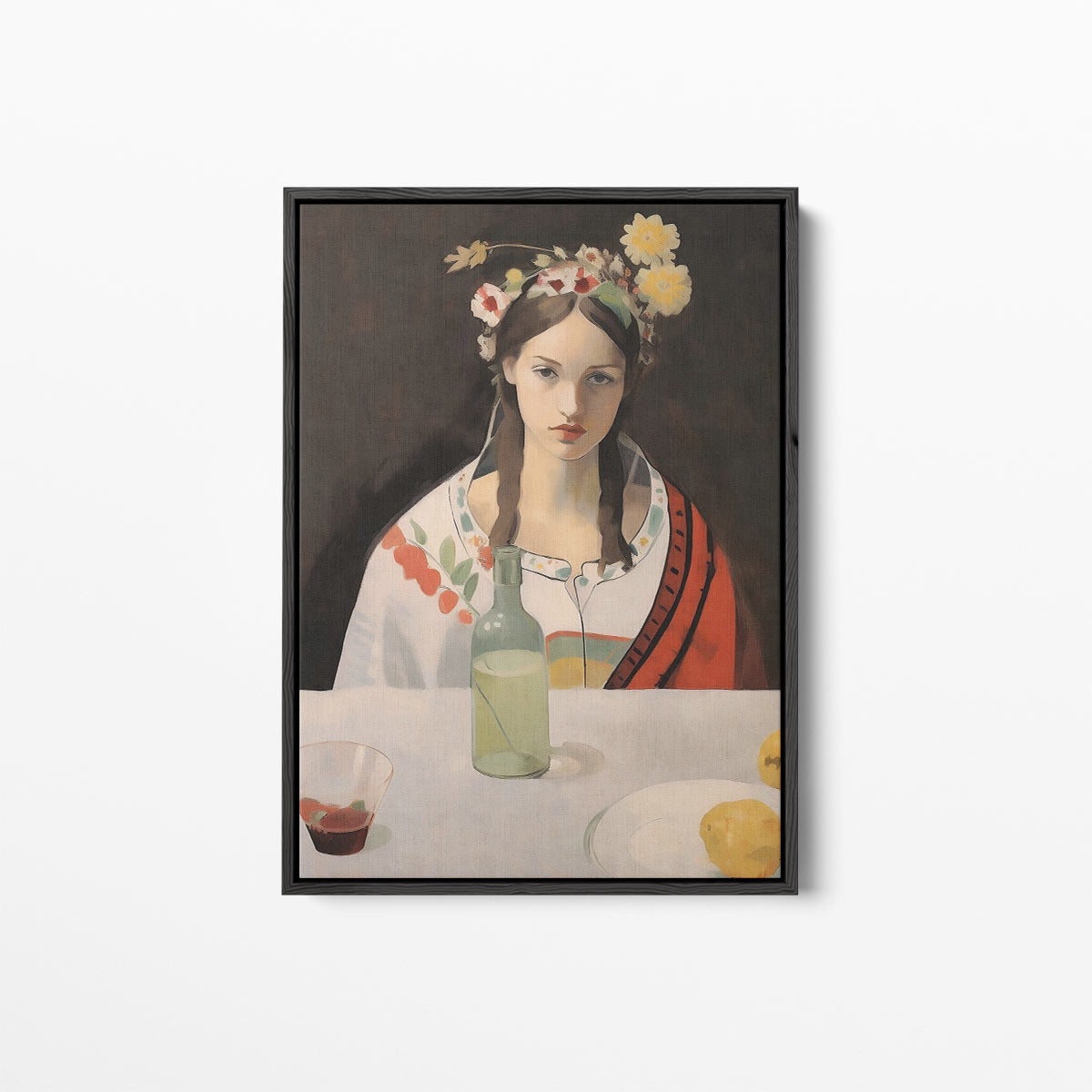 Bloemen en Stilte – canvas kunstwerk als wanddecoratie