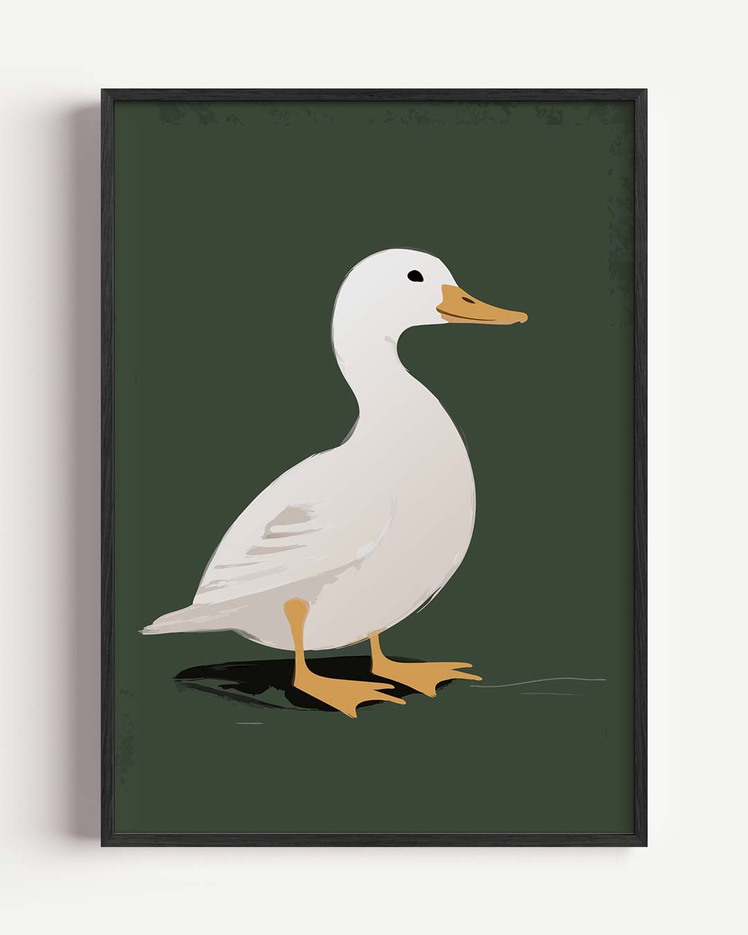 Elegante Eend Illustratie – kids portret poster als wanddecoratie