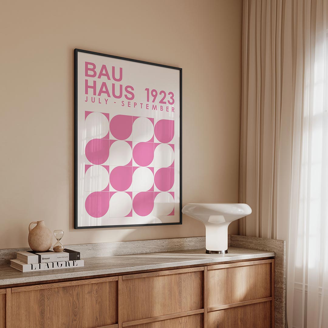 Vorm en kleur – geometrische Bauhaus poster in staand formaat