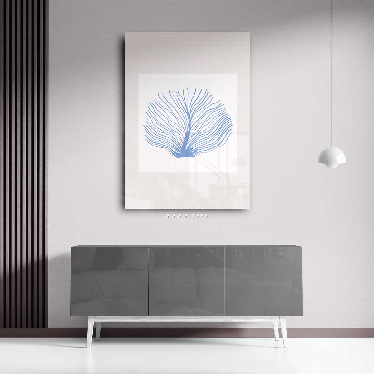 Blauwe Zeeventilator Kunstprint – portret kunstwerk als wanddecoratie, afbeelding 13