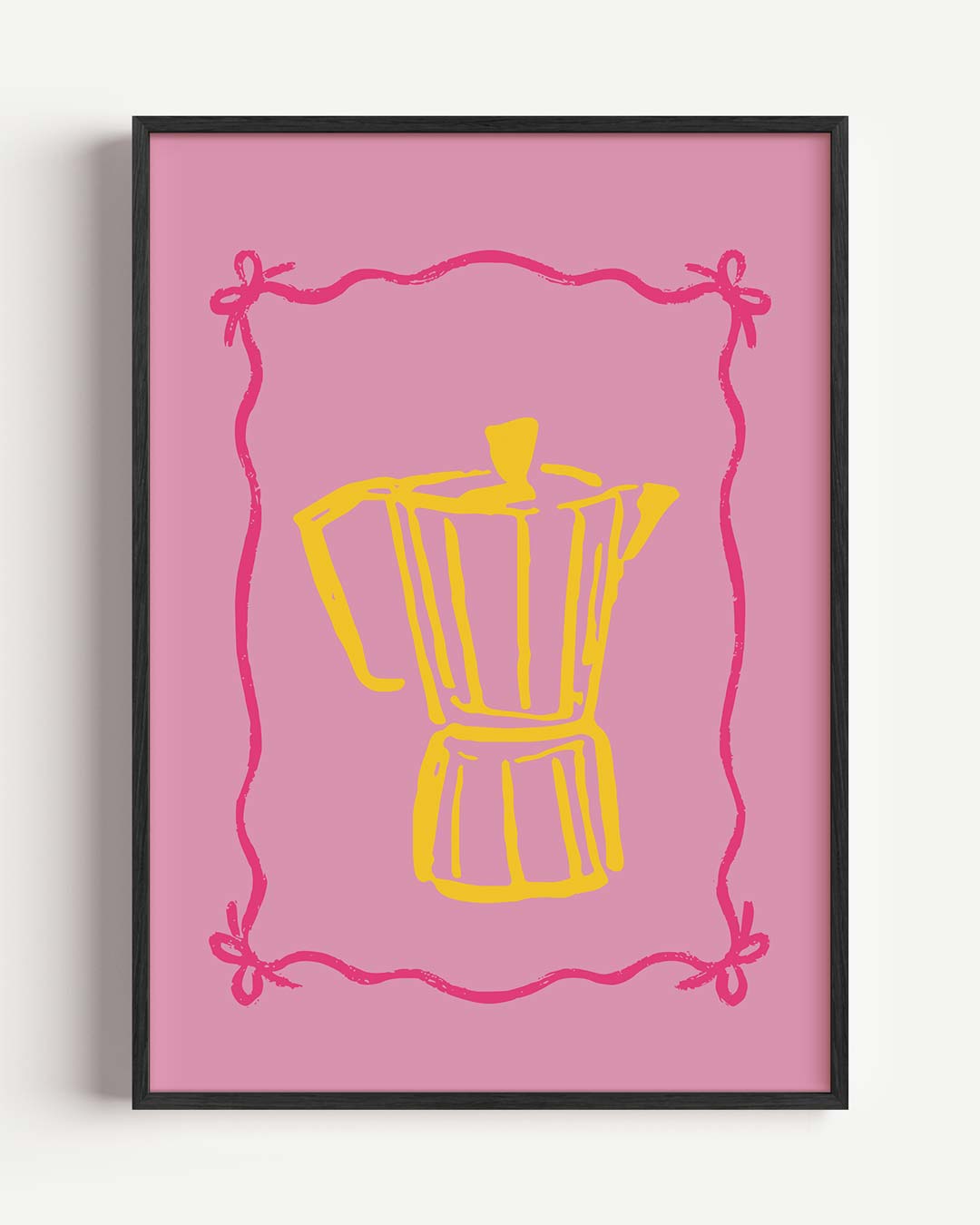 Retro Koffieliefde – zomer portret poster als wanddecoratie
