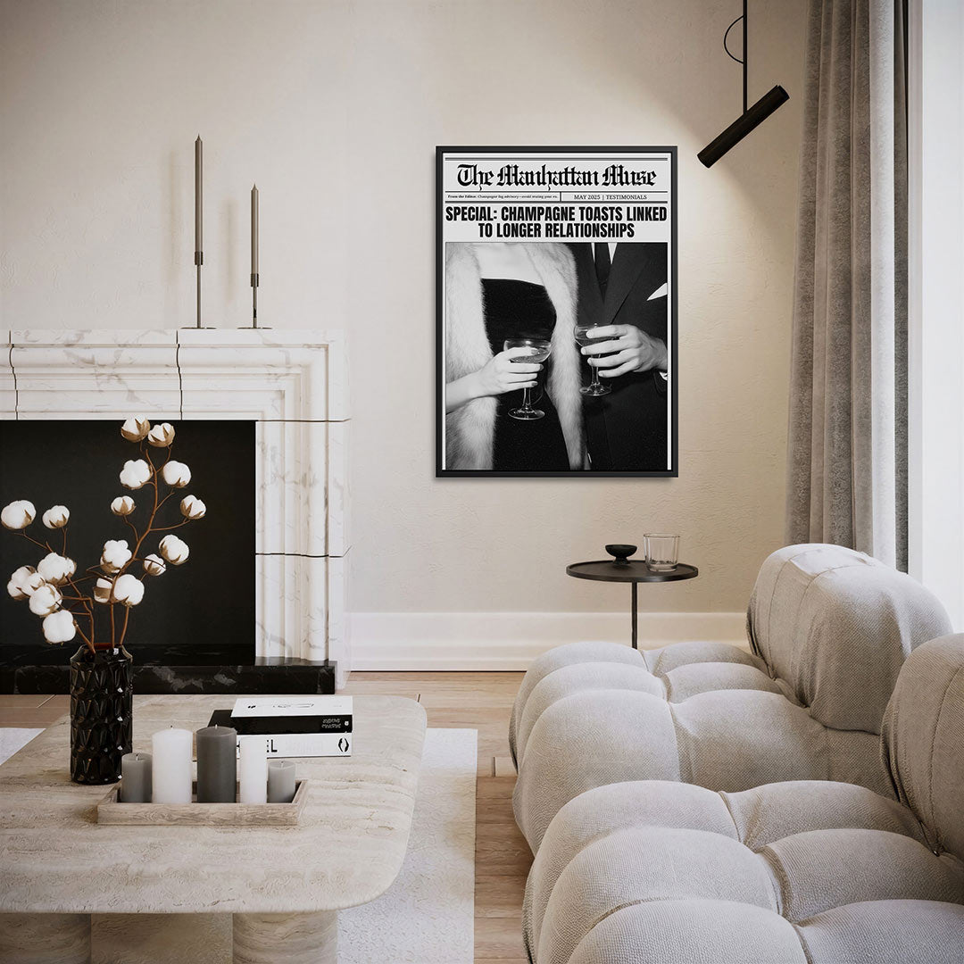 Elegante toast – staand wanddecoratie kunstwerk