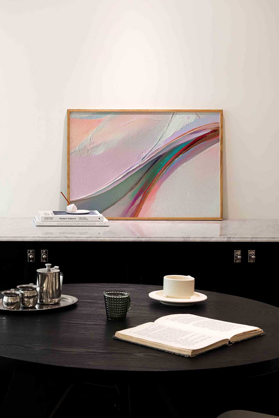 Abstracte vormen – abstracte poster in liggend formaat