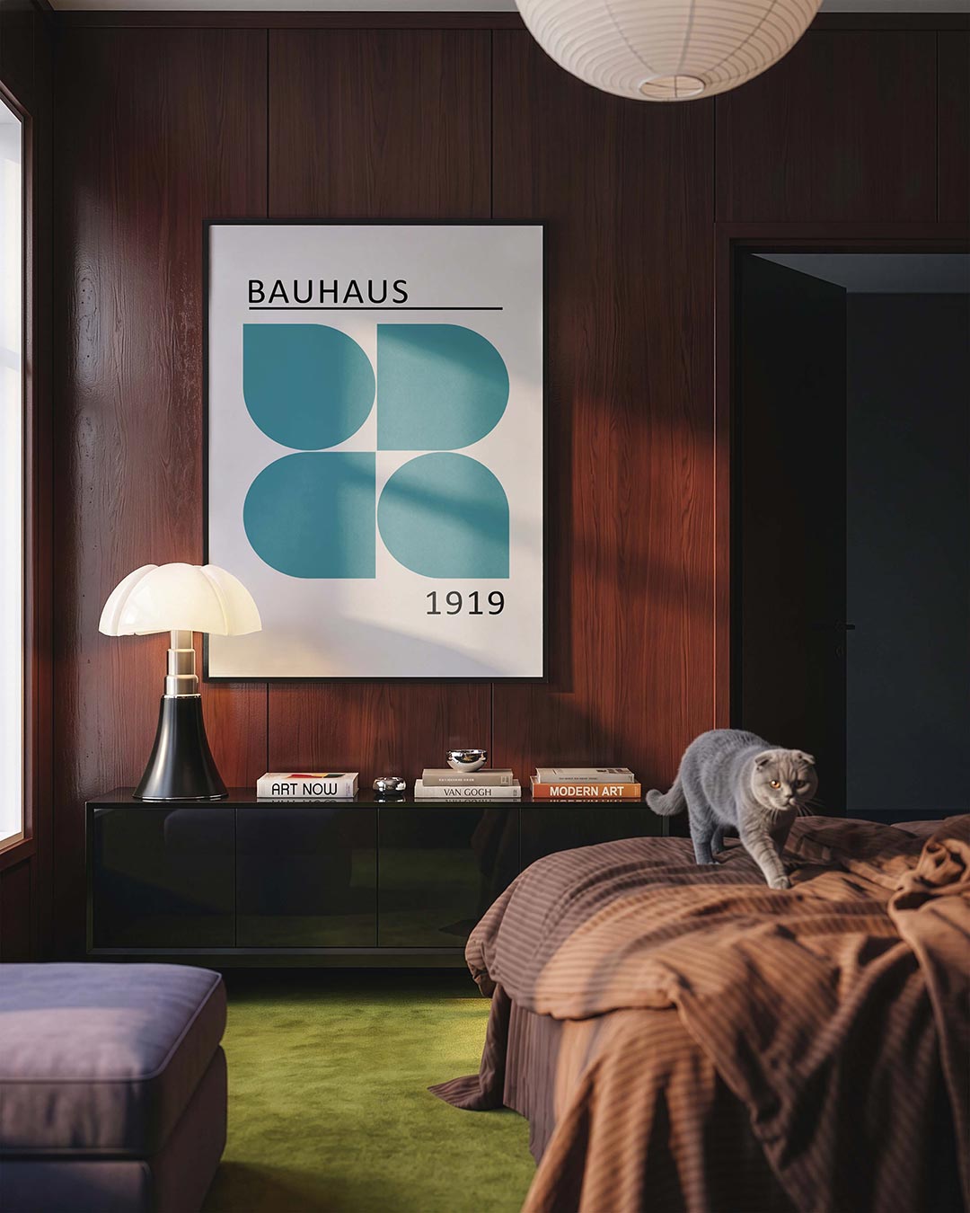 Vorm en kleur – geometrische Bauhaus poster in staand formaat