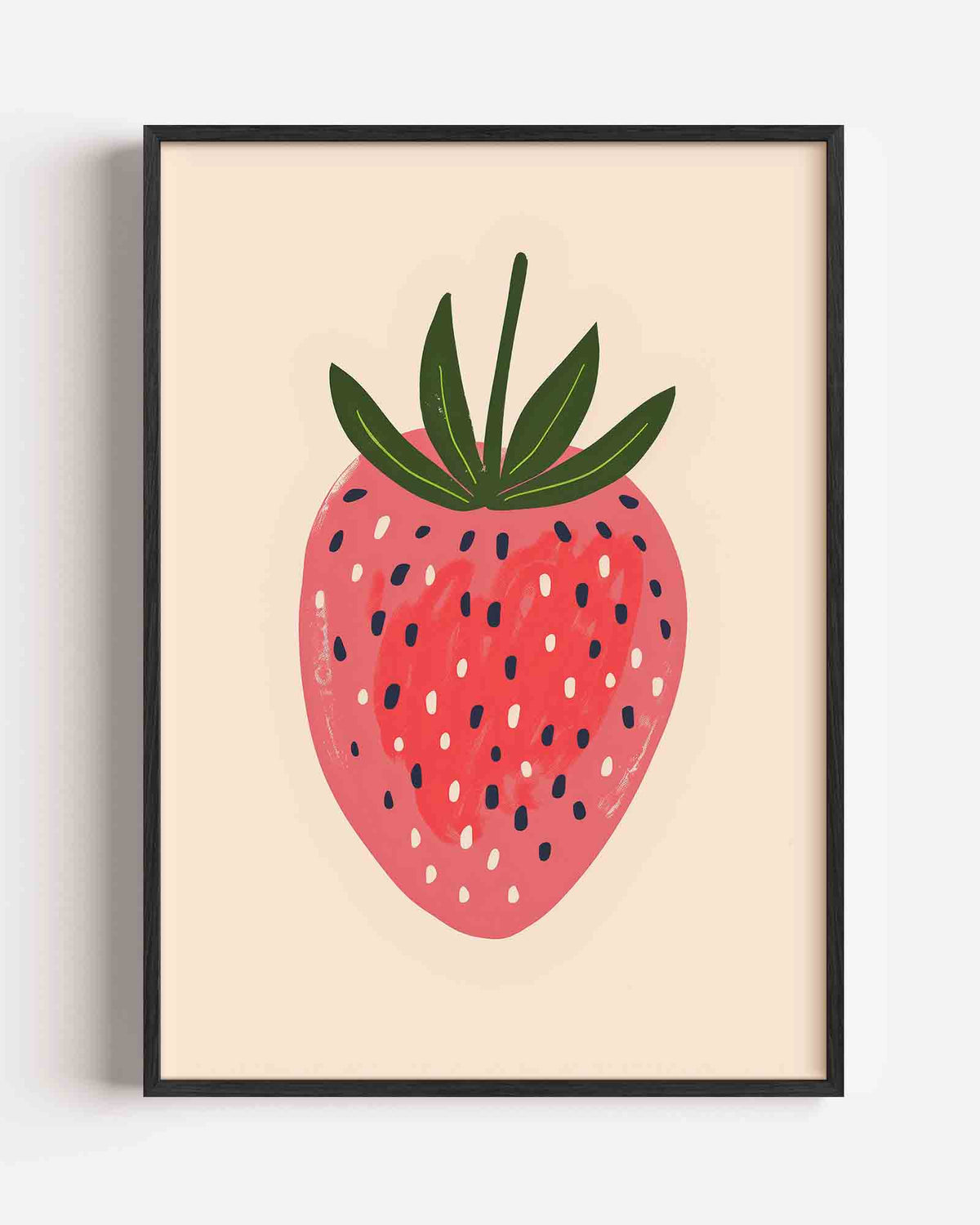 Aardbei – kids portret poster als wanddecoratie