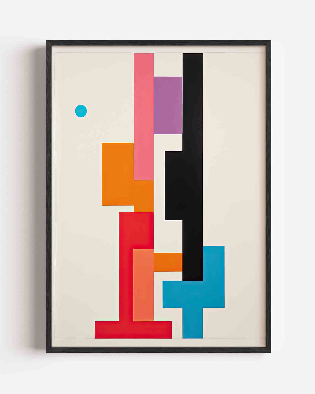 Abstracte vormen – kleurrijke illustratie portret poster als wanddecoratie