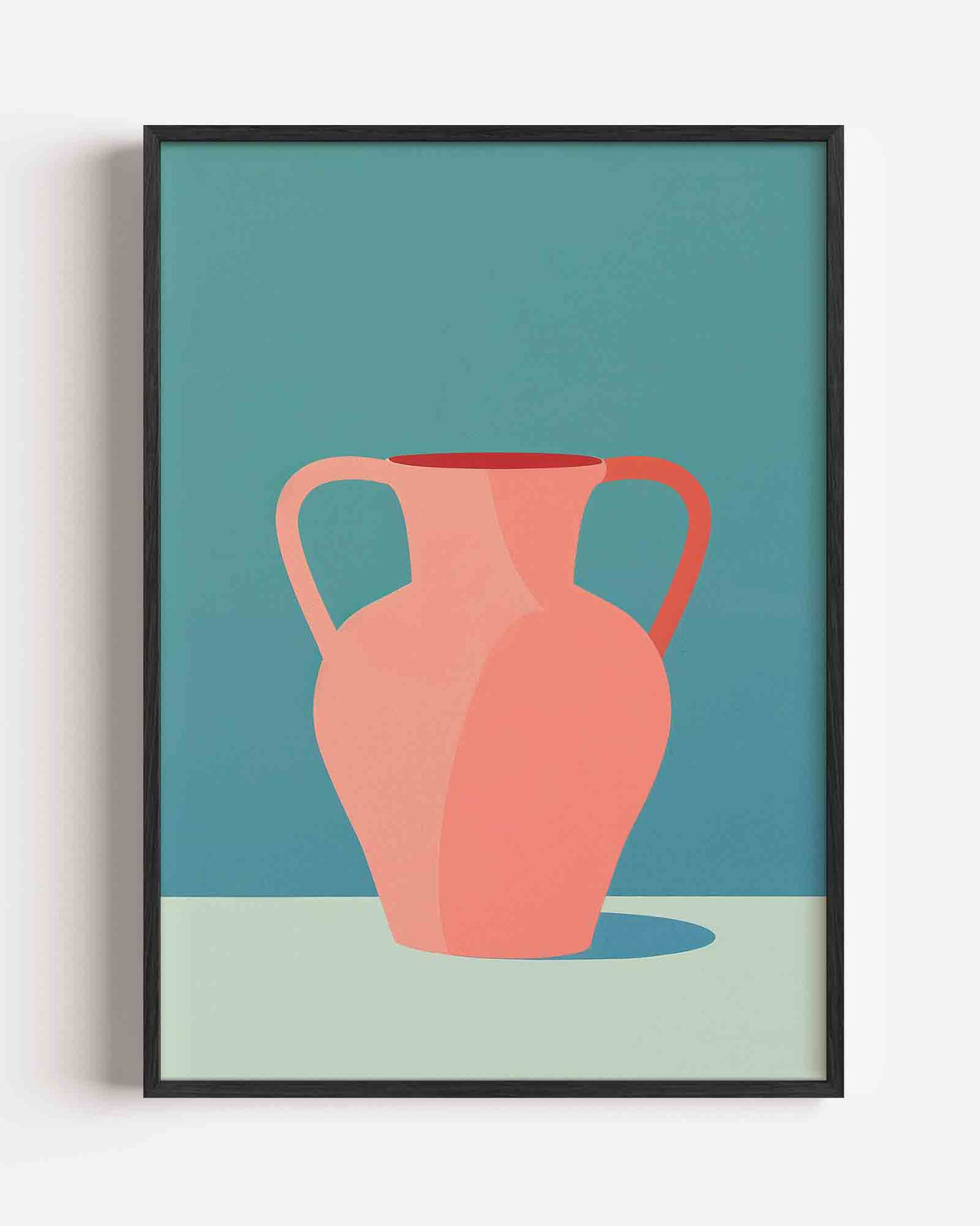 Vaas met handvatten – hedendaagse illustratie portret poster als wanddecoratie
