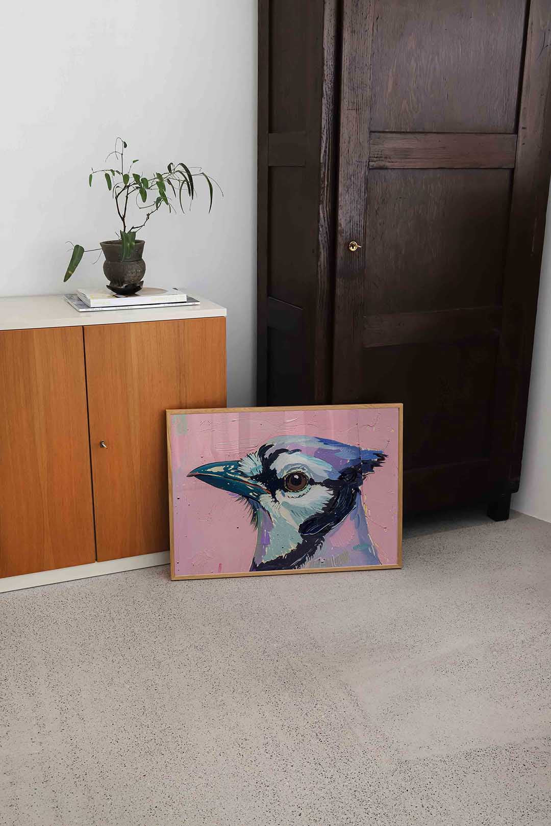 Vogelportret – dierenillustratie als landscape poster